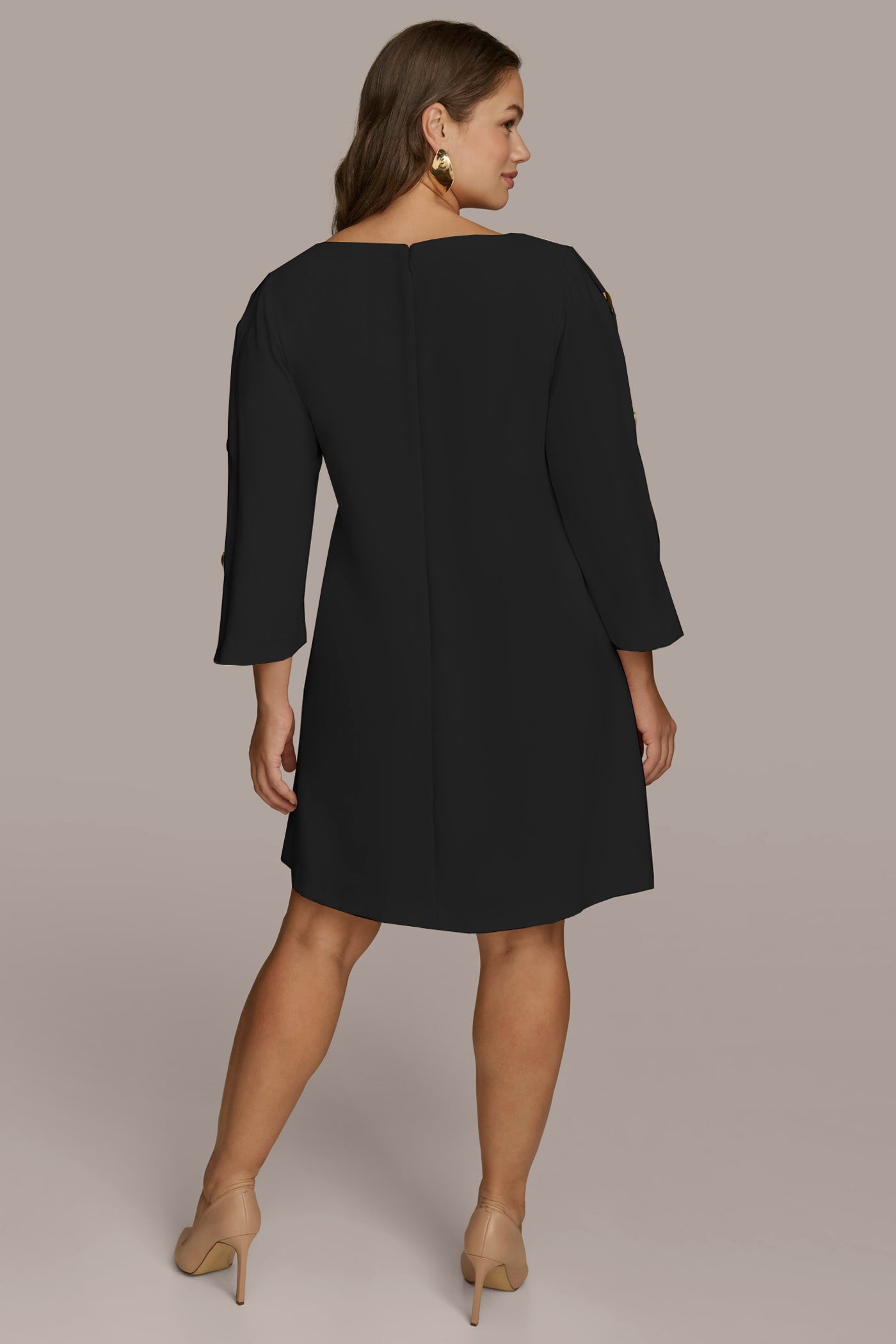 PLUS SIZE BOAT NECK SLEEVE CUT OUT DRESS | View 2 | Plus Size Dresses PLUS SIZE BOAT NECK SLEEVE CUT OUT DRESS | View 2 | Plus Size Dresses
