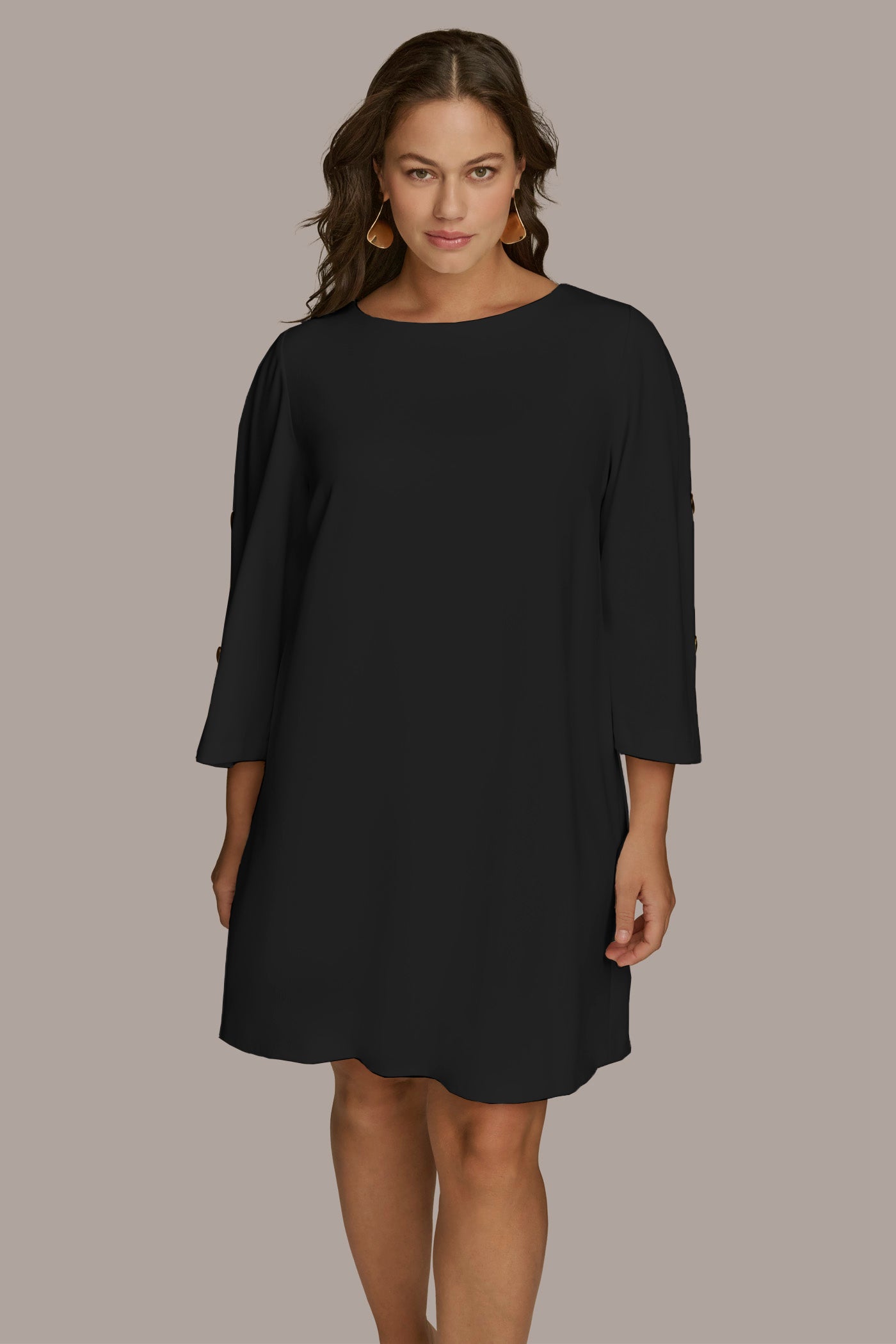 PLUS SIZE BOAT NECK SLEEVE CUT OUT DRESS VIEW 5 | Black Dresses PLUS SIZE BOAT NECK SLEEVE CUT OUT DRESS VIEW 5 | Black Dresses