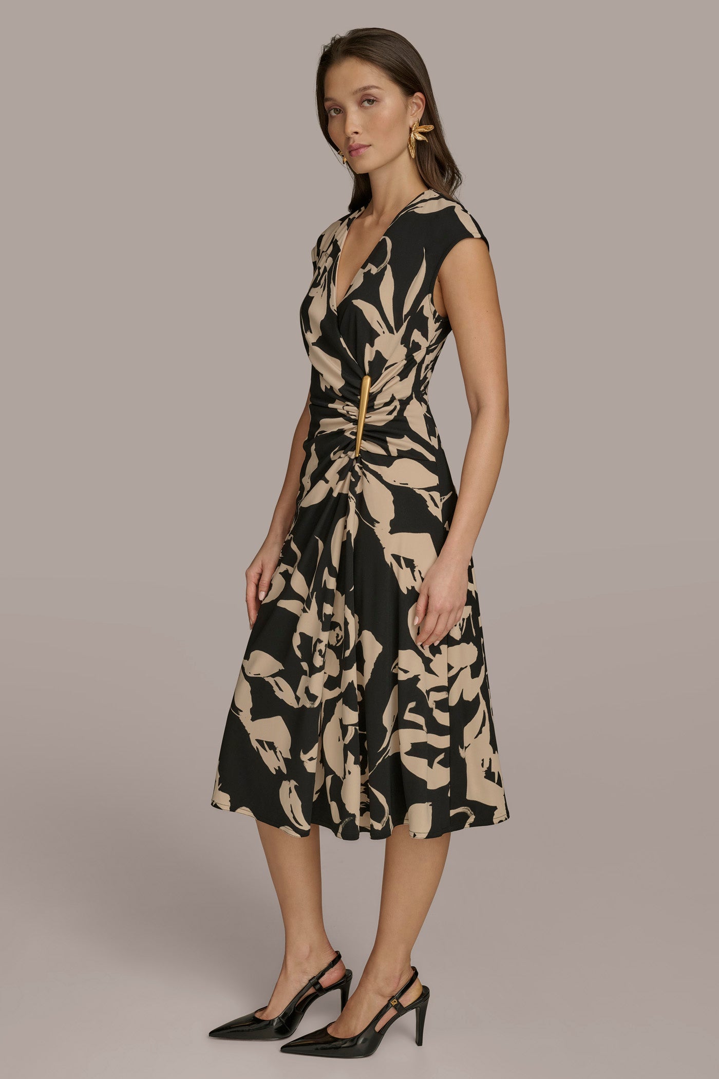 FLORAL A LINE DRESS VIEW 3 FLORAL A LINE DRESS VIEW 3
