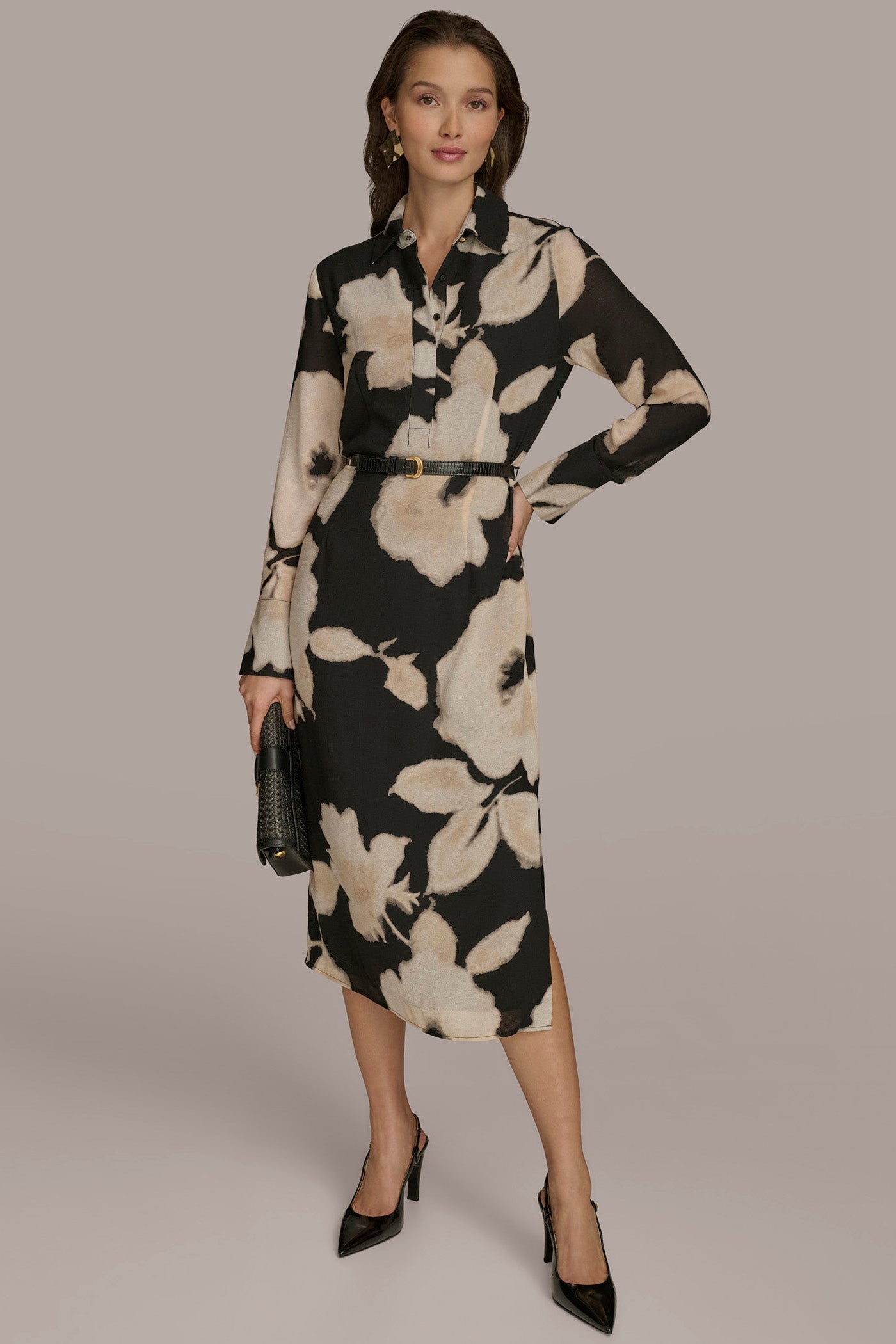 FLORAL A-LINE MIDI DRESS VIEW 5 FLORAL A-LINE MIDI DRESS VIEW 5