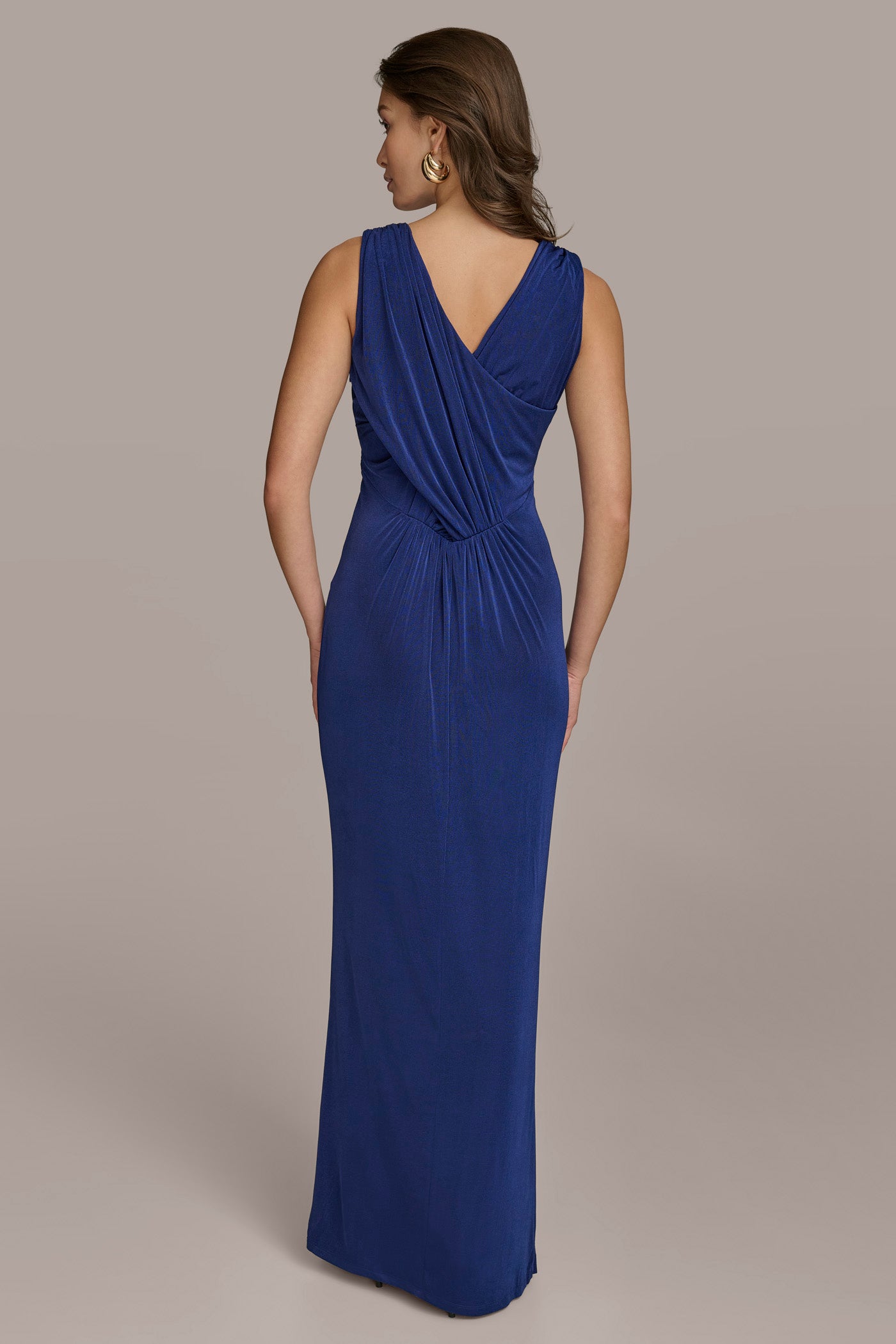 V-NECK GOWN WITH SIDE BAR VIEW 3 | Last Chance V-NECK GOWN WITH SIDE BAR VIEW 3 | Last Chance