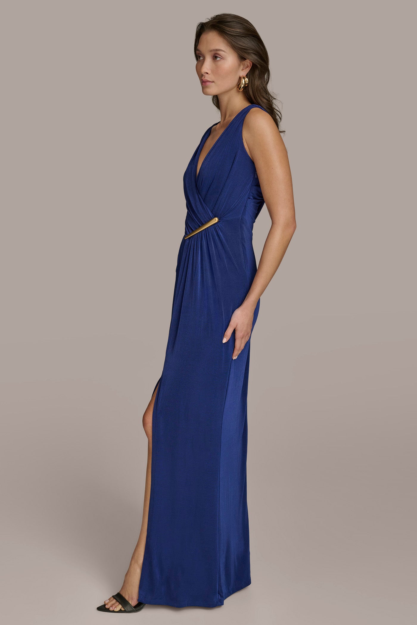 V-NECK GOWN WITH SIDE BAR VIEW 7 | Last Chance V-NECK GOWN WITH SIDE BAR VIEW 7 | Last Chance