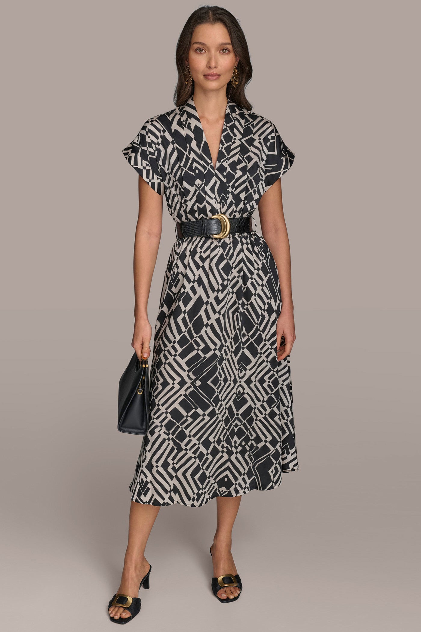 ABSTRACT MIDI SHIRT DRESS VIEW 4 ABSTRACT MIDI SHIRT DRESS VIEW 4