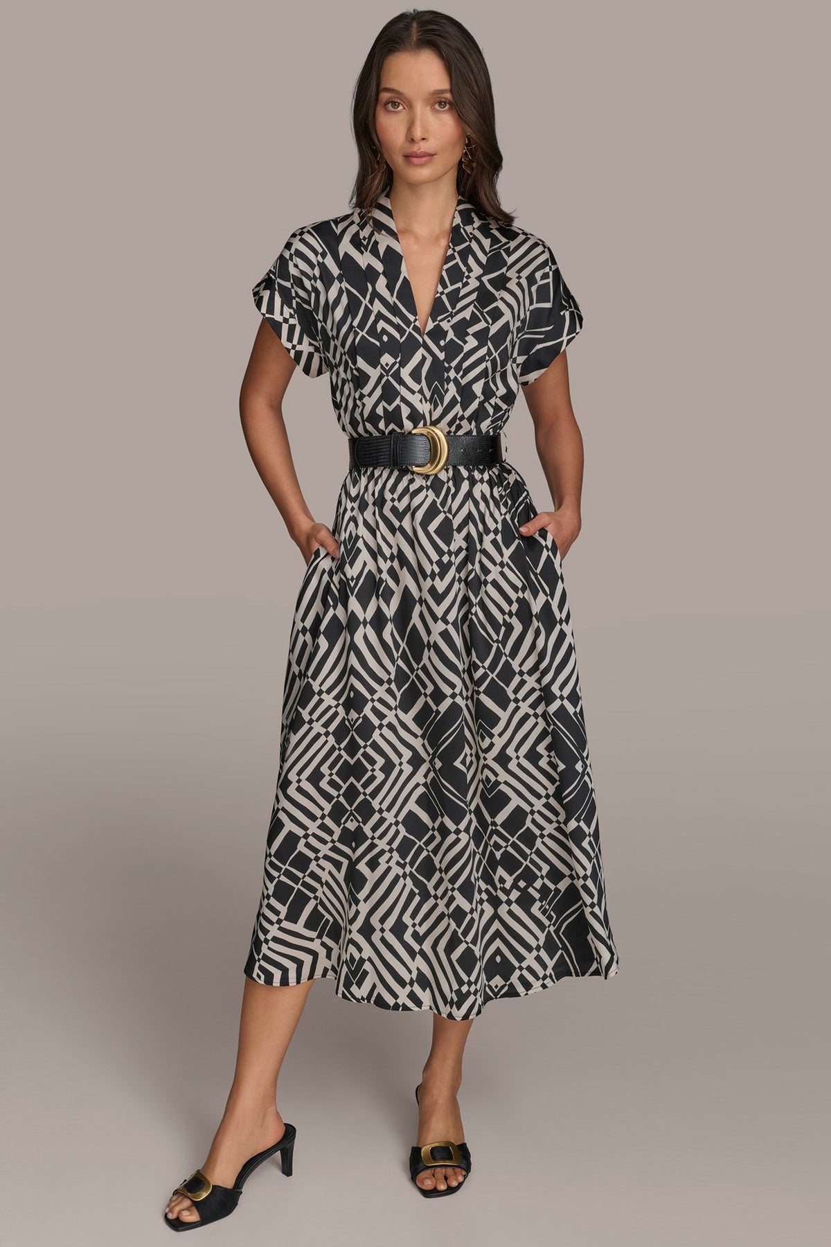Abstract Midi Shirt Dress | Shirt Dress | Donna Karan Abstract Midi Shirt Dress | Shirt Dress | Donna Karan
