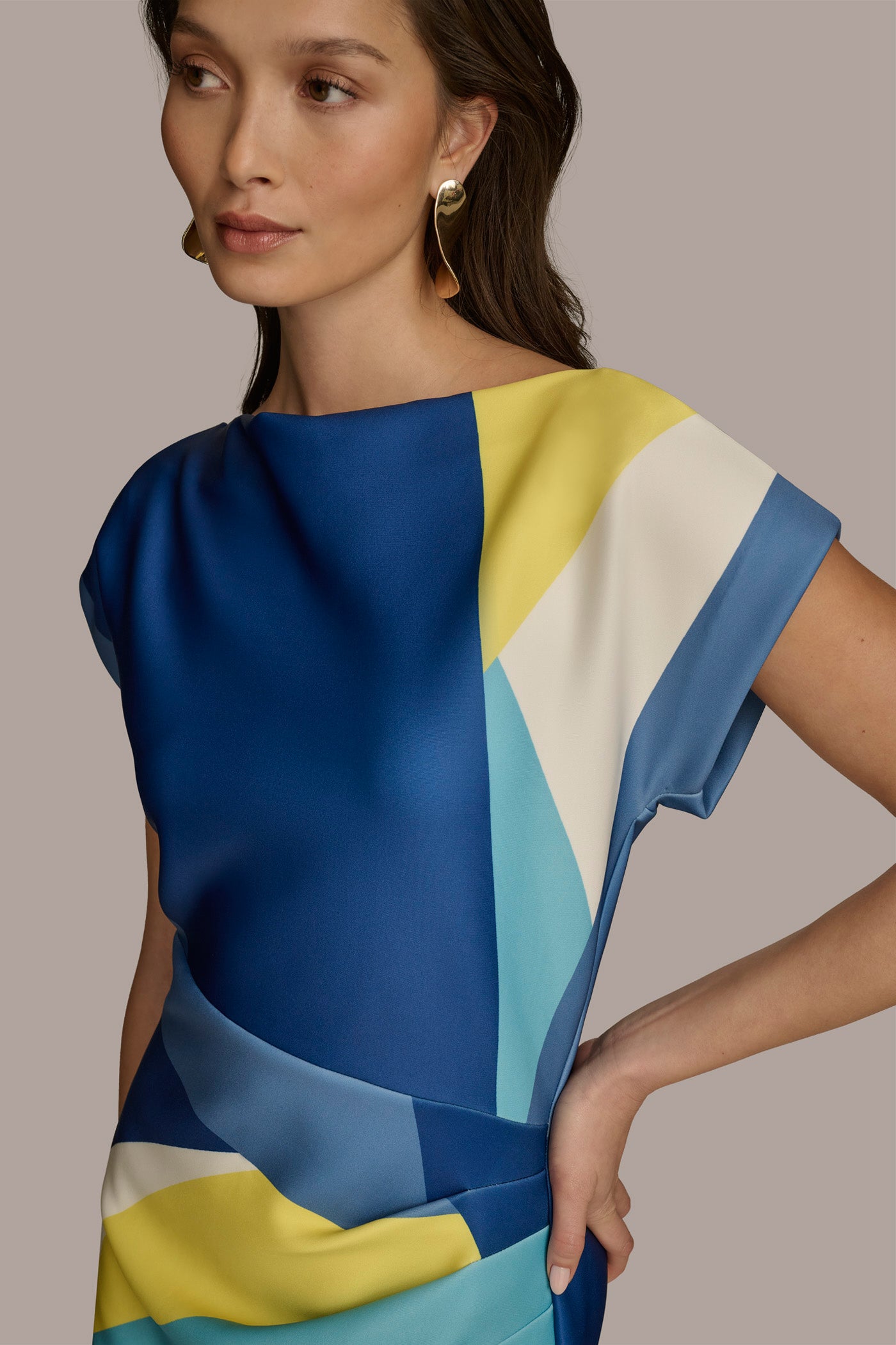 SHEATH COLORBLOCK DRESS VIEW 7 SHEATH COLORBLOCK DRESS VIEW 7