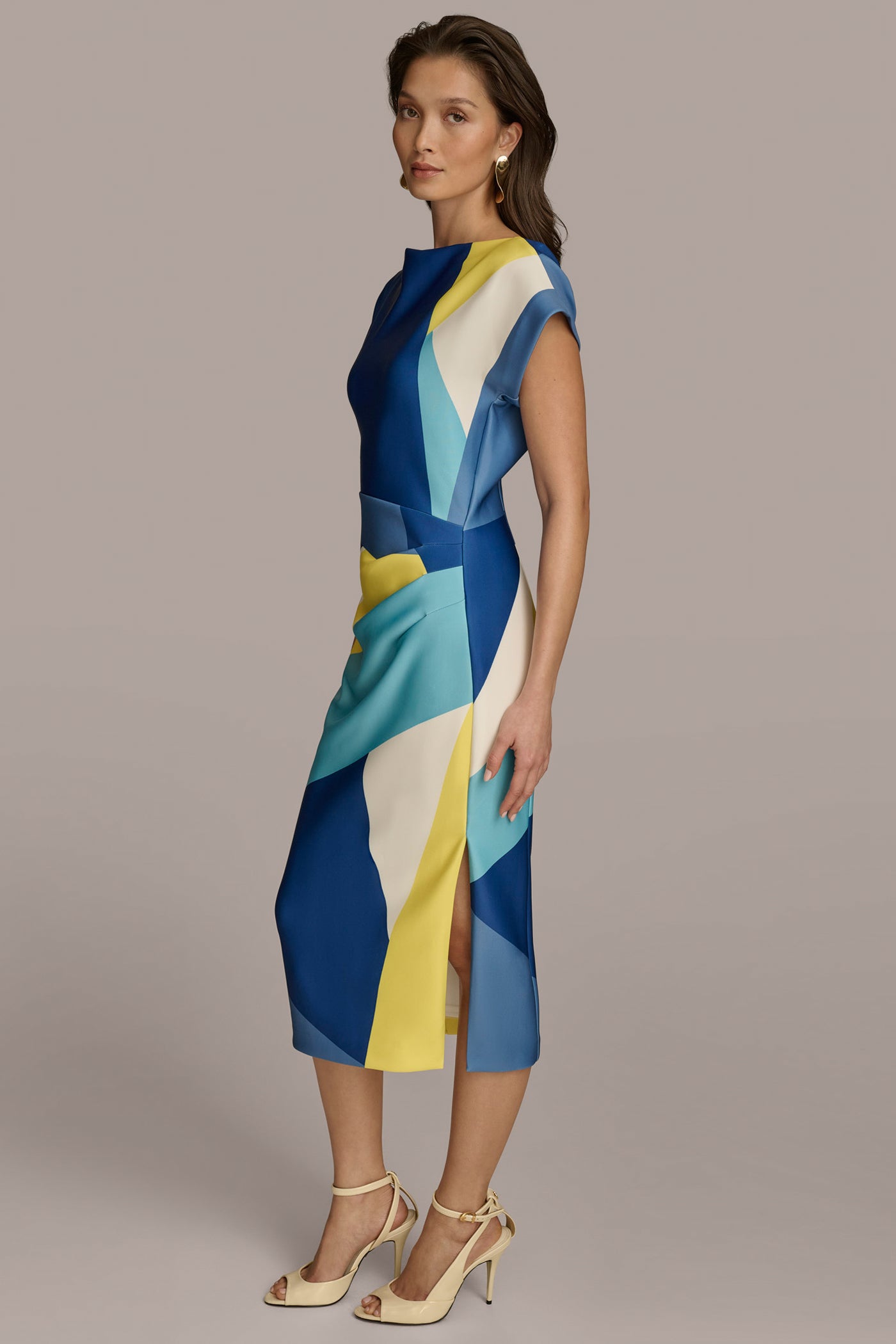 SHEATH COLORBLOCK DRESS VIEW 3 SHEATH COLORBLOCK DRESS VIEW 3