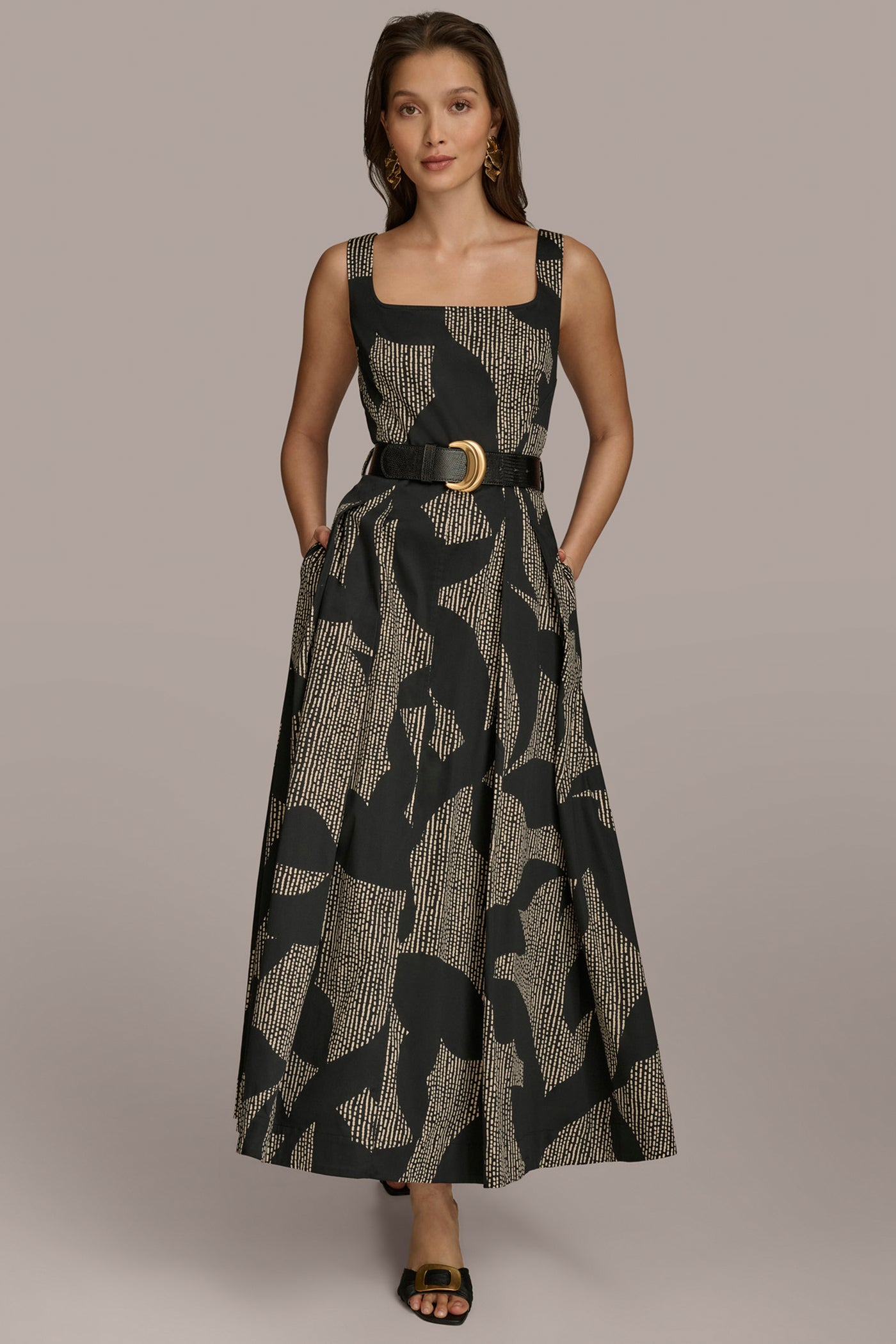 COTTON A LINE MIDI DRESS | View 1 | Black Dresses COTTON A LINE MIDI DRESS | View 1 | Black Dresses