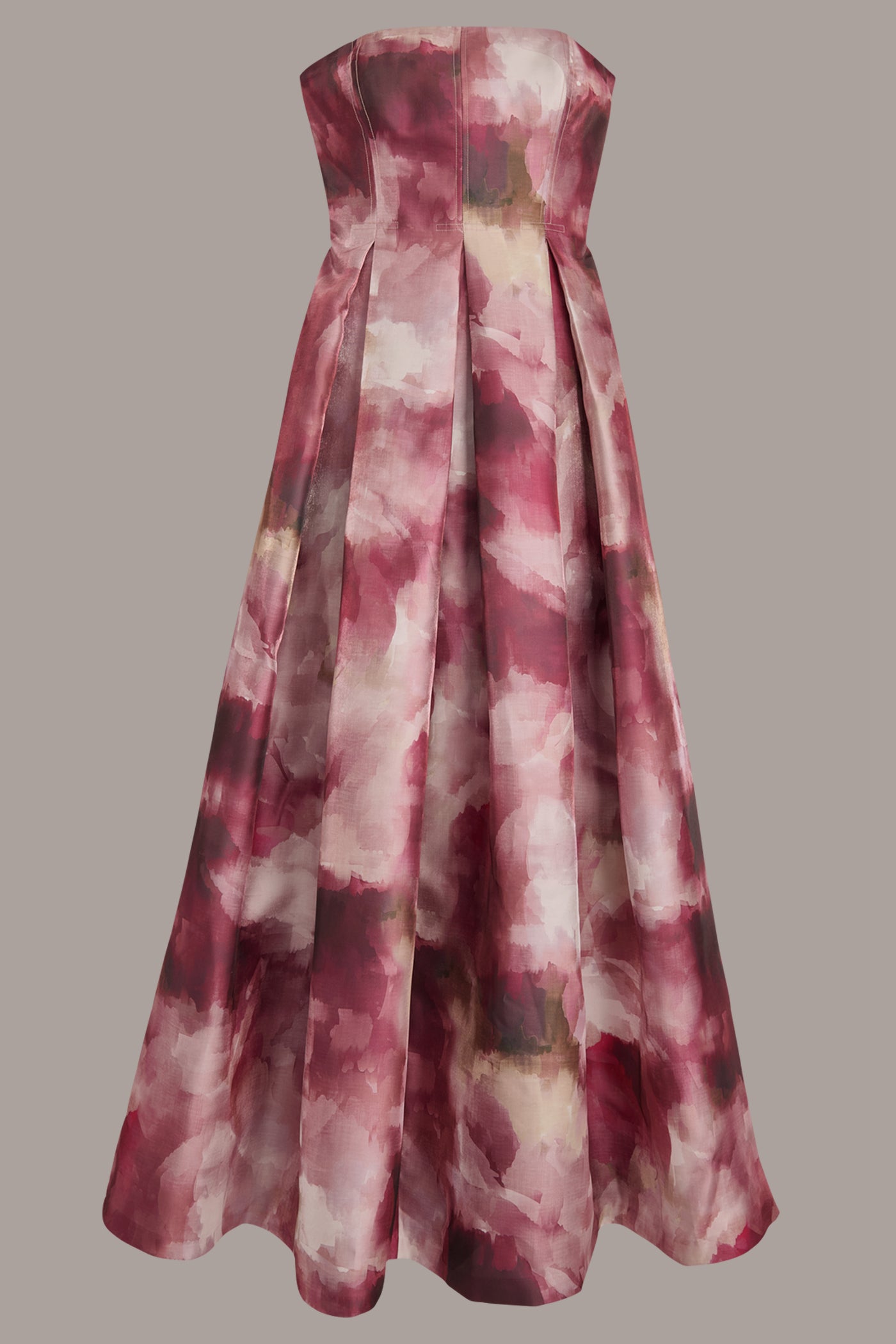 STRAPLESS PRINTED BALL GOWN VIEW 7 STRAPLESS PRINTED BALL GOWN VIEW 7
