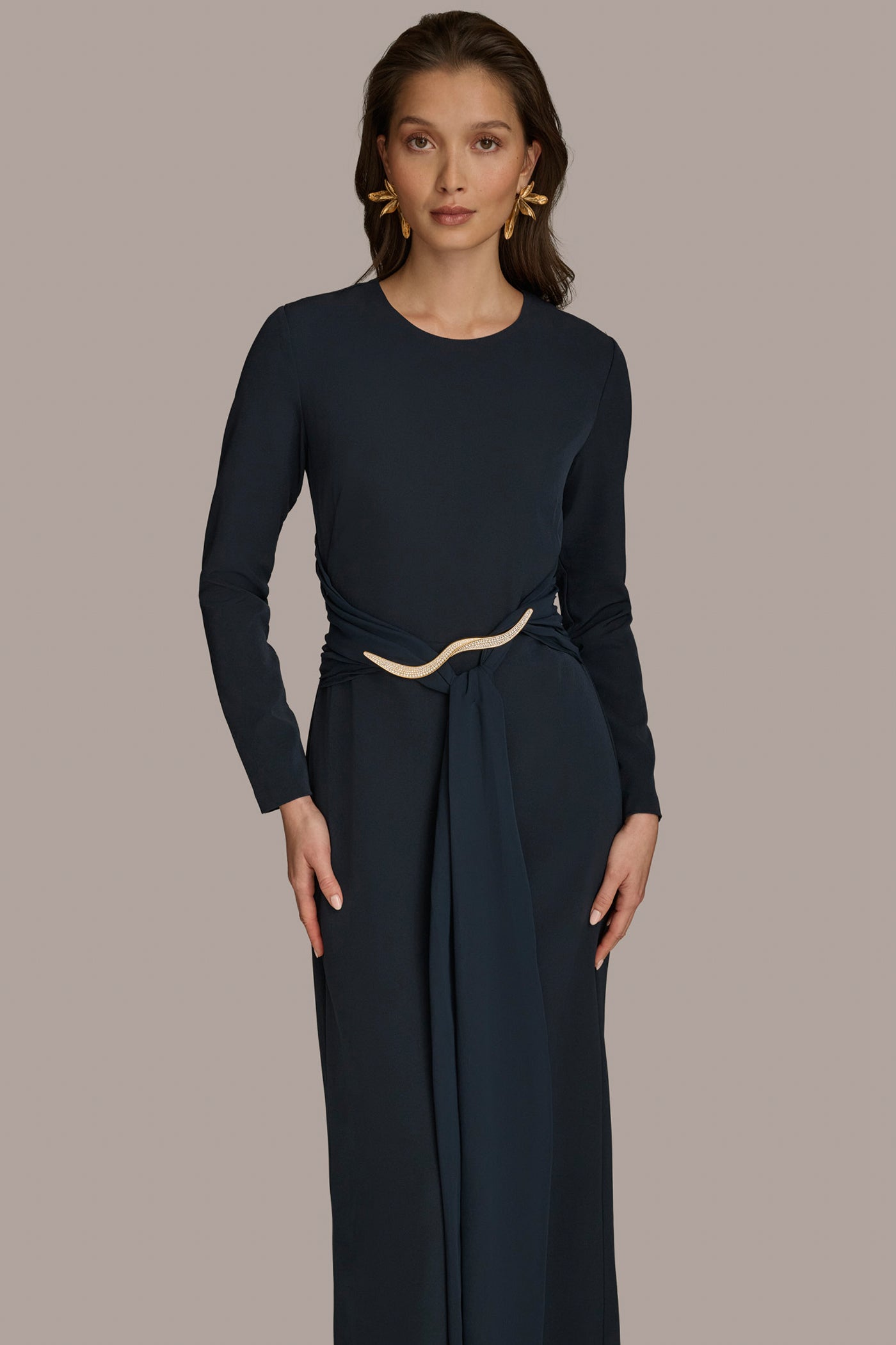 FAUX WRAP GOWN VIEW 5 FAUX WRAP GOWN VIEW 5