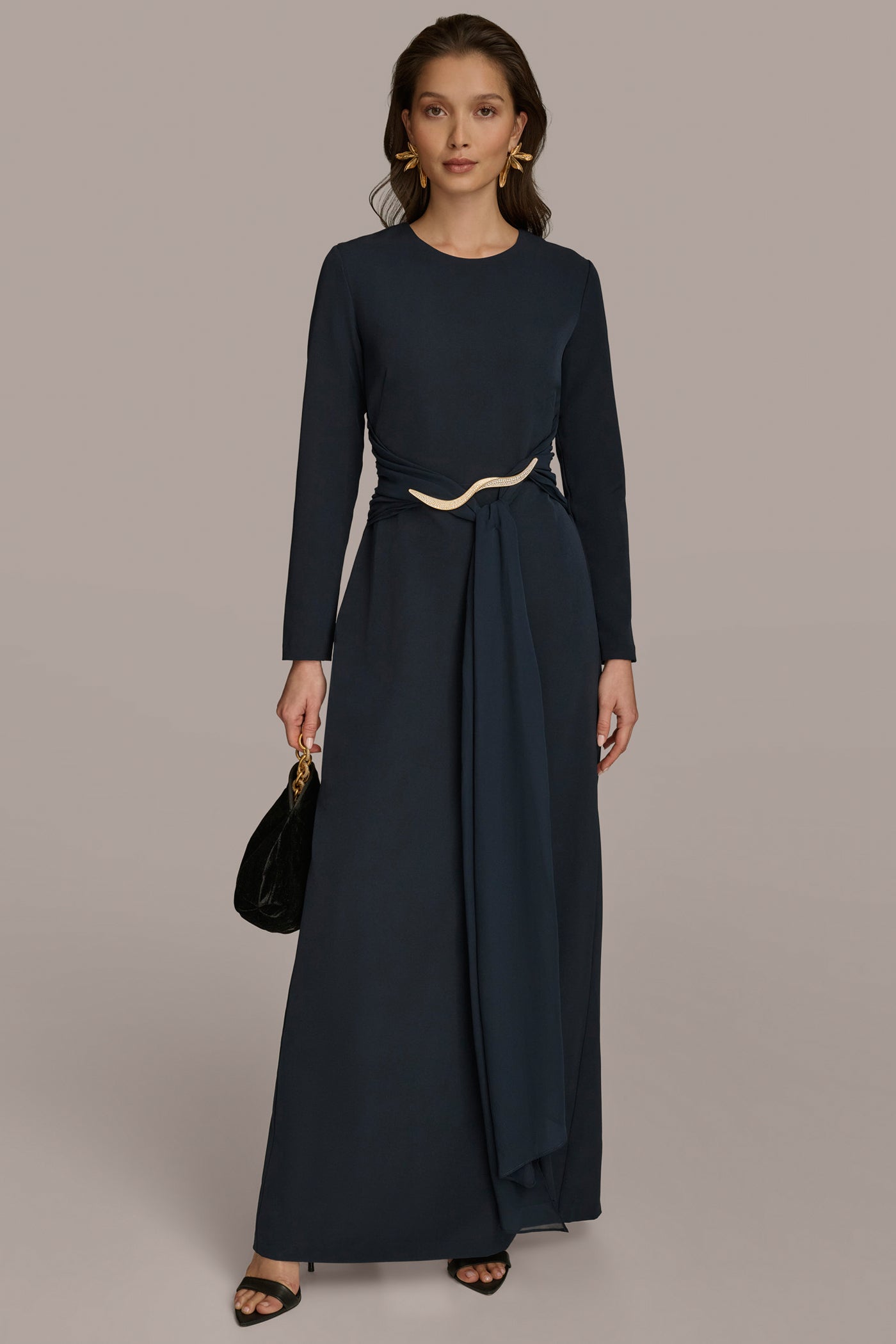 FAUX WRAP GOWN VIEW 4 FAUX WRAP GOWN VIEW 4