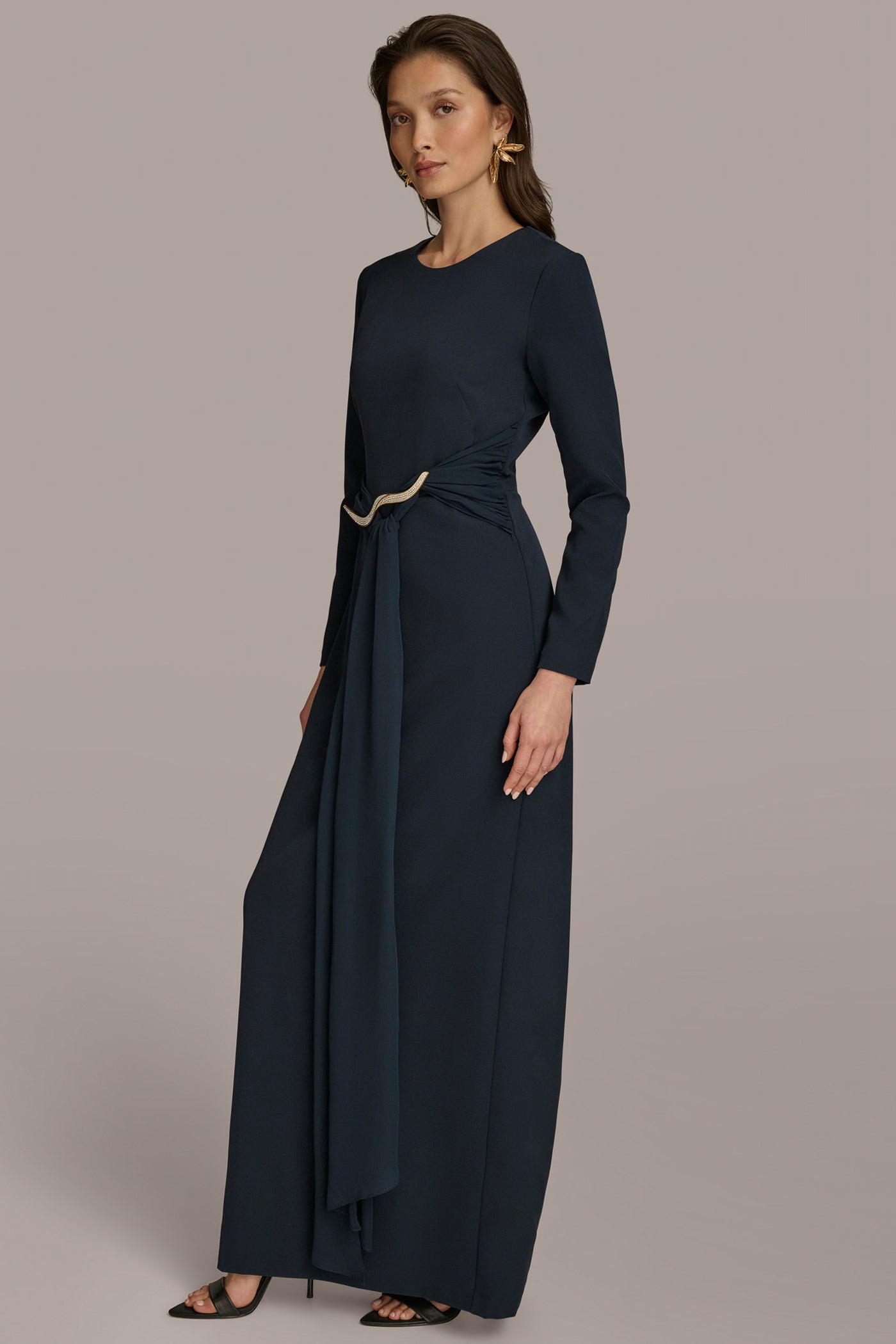 FAUX WRAP GOWN VIEW 3 FAUX WRAP GOWN VIEW 3