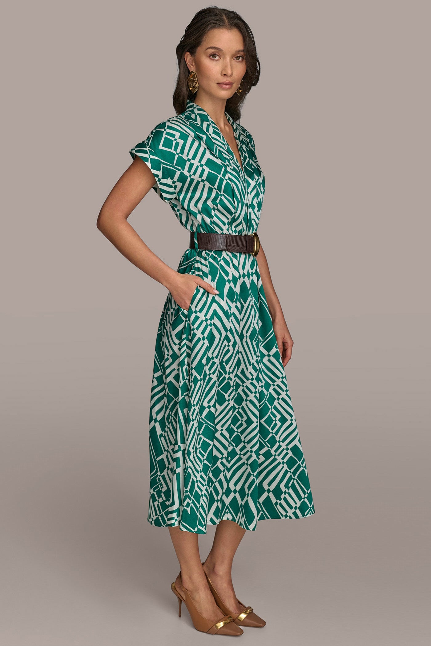 ABSTRACT MIDI SHIRT DRESS VIEW 3 | Last Chance ABSTRACT MIDI SHIRT DRESS VIEW 3 | Last Chance