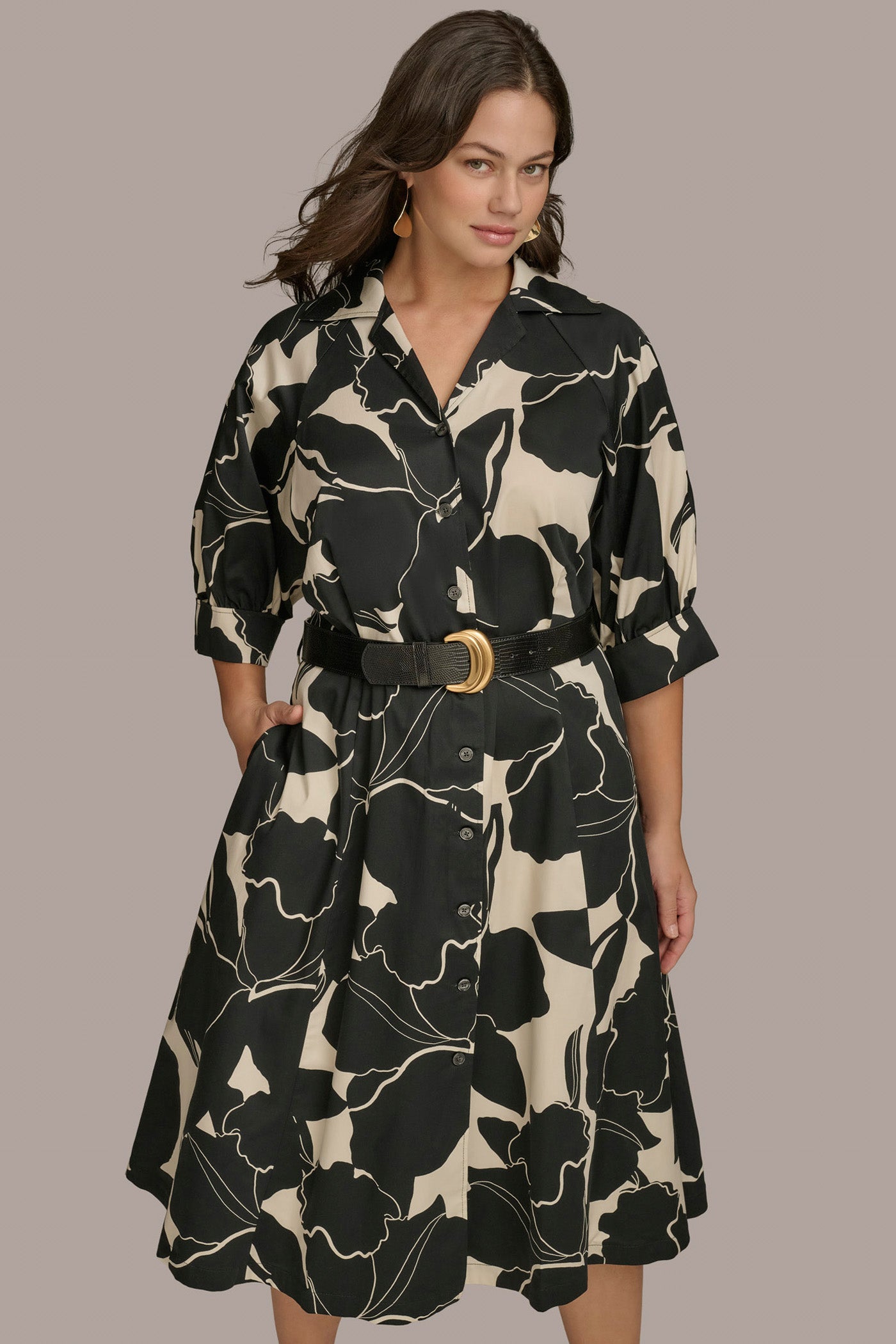 COTTON MIDI SHIRT DRESS VIEW 9 COTTON MIDI SHIRT DRESS VIEW 9