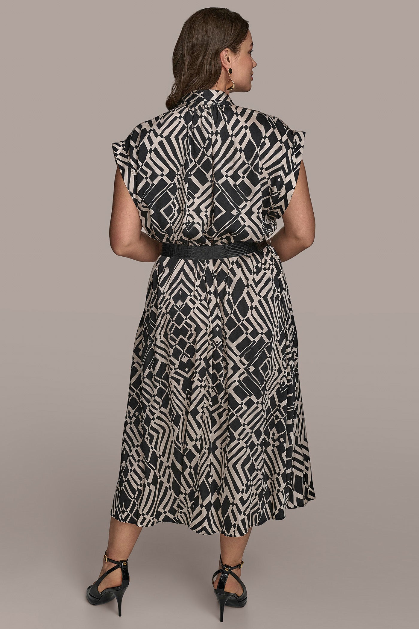 ABSTRACT MIDI SHIRT DRESS VIEW 9 ABSTRACT MIDI SHIRT DRESS VIEW 9
