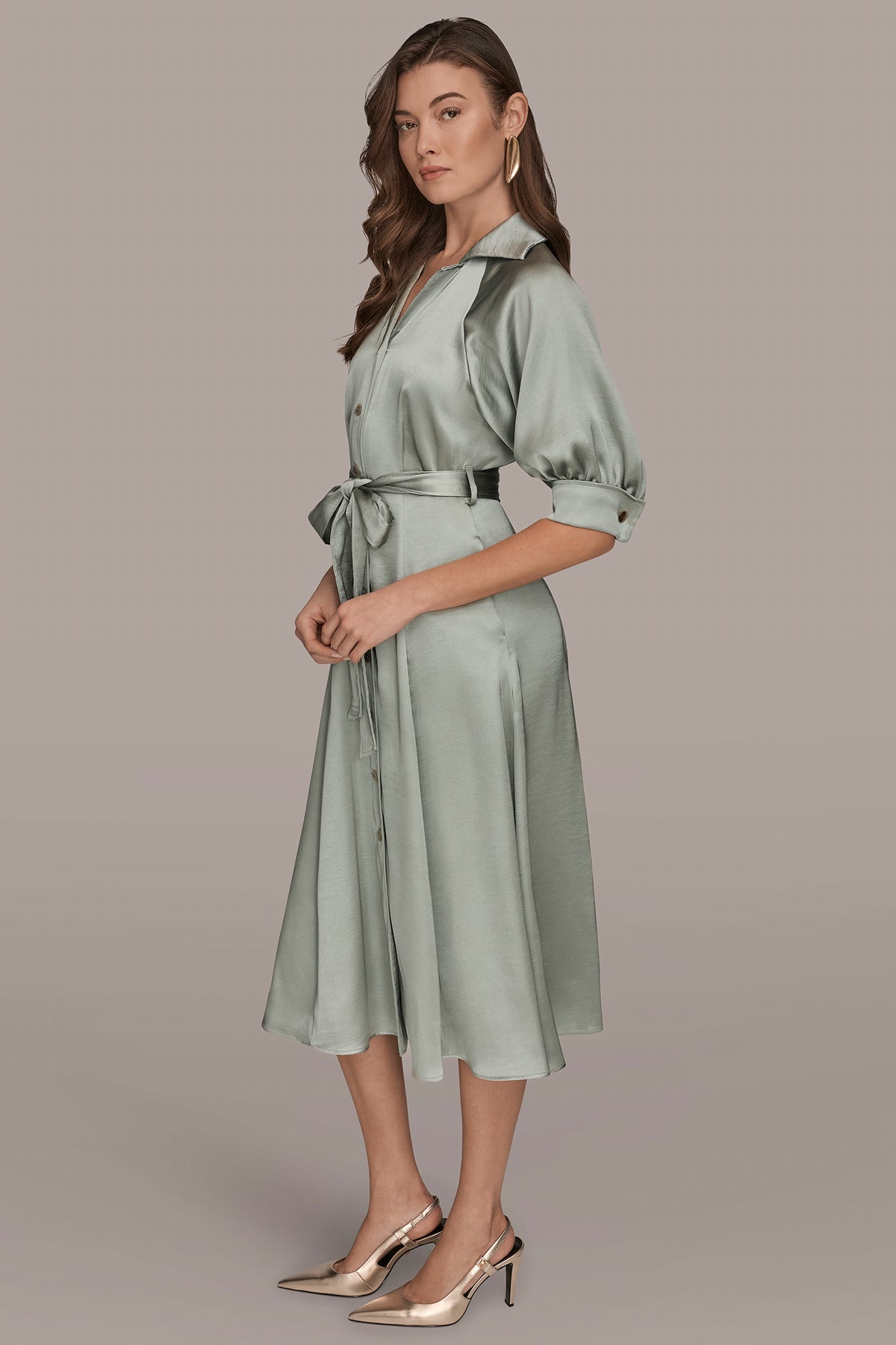 donna karan dress Donna Karan S/S 2011 Antique Pongee Silk Distressed Slit Slip Gown (Medium) sororit
