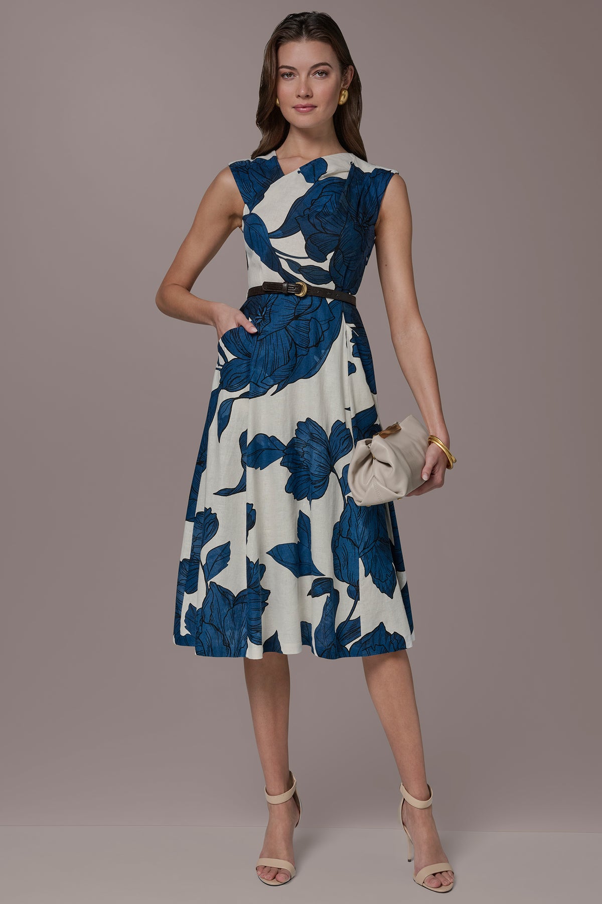knee length floral dresses Linen Blend Sleeveless Asymmetric Midi A Line Dress Color:Fuchsia/Gold Dockers Men's Easedale Oxford perfect for casual days Spring Bold & Bright 26