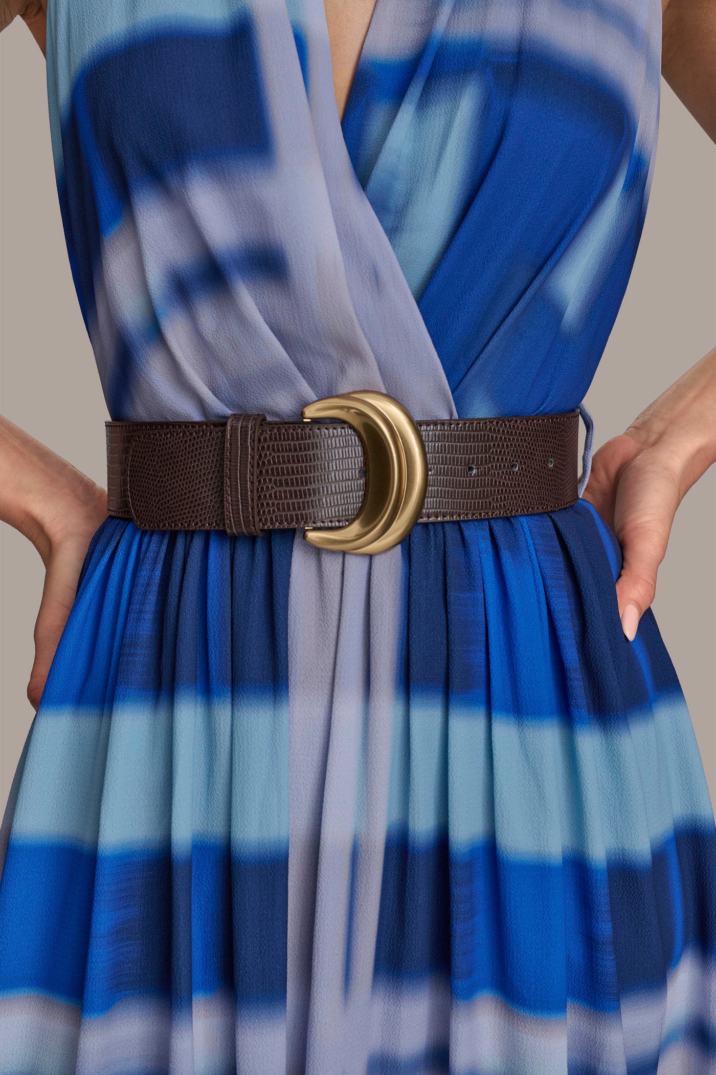 HALTER NECK A LINE MIDI WITH BELT VIEW 5 | SALE HALTER NECK A LINE MIDI WITH BELT VIEW 5 | SALE