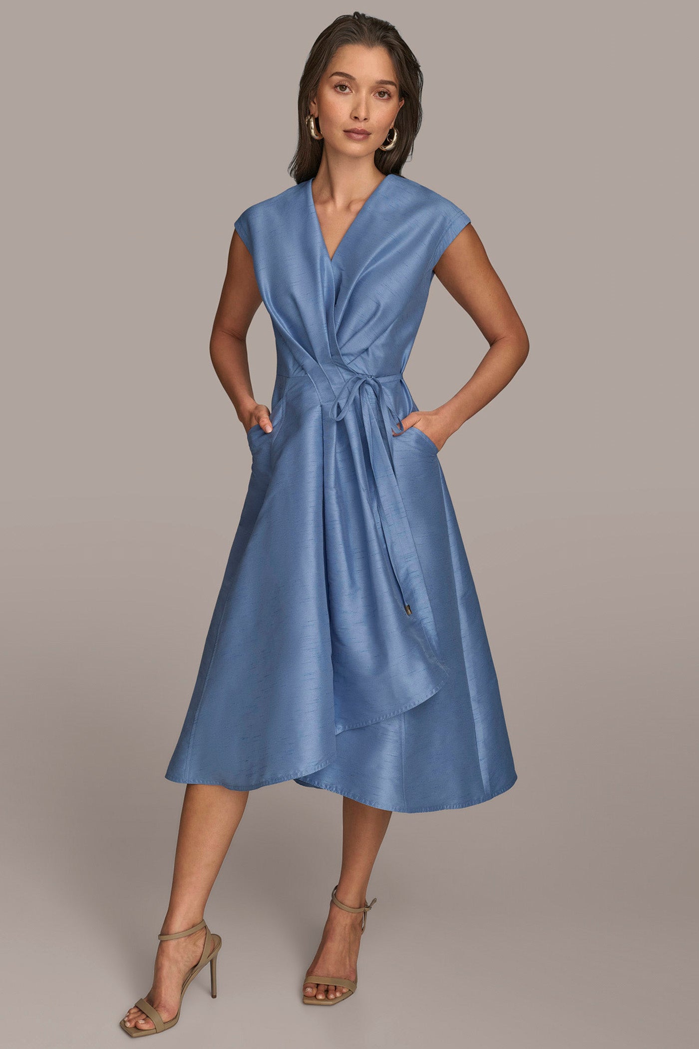 GATHERED WRAP DRESS VIEW 1 GATHERED WRAP DRESS VIEW 1