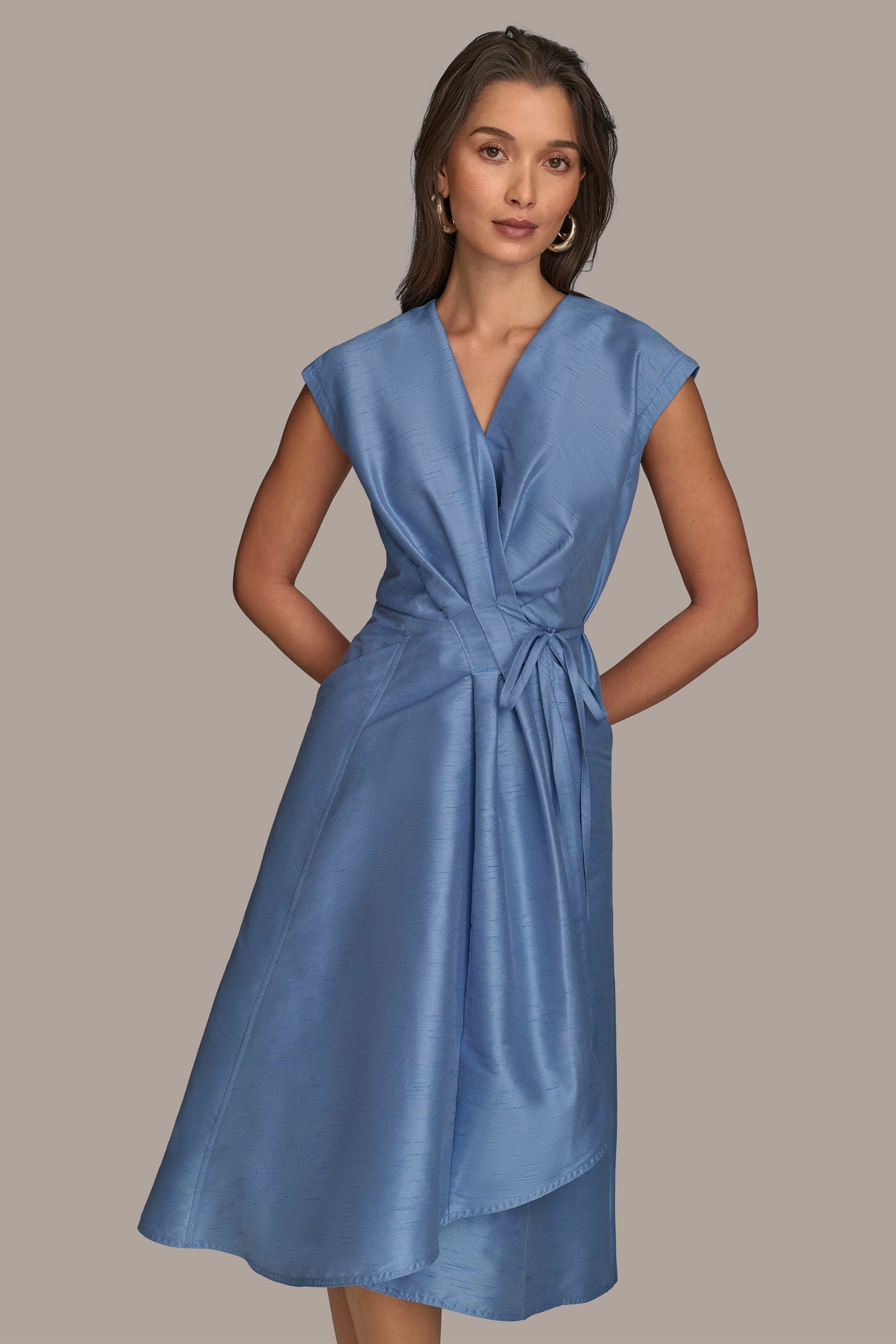 GATHERED WRAP DRESS VIEW 7 | Essential Dresses GATHERED WRAP DRESS VIEW 7 | Essential Dresses