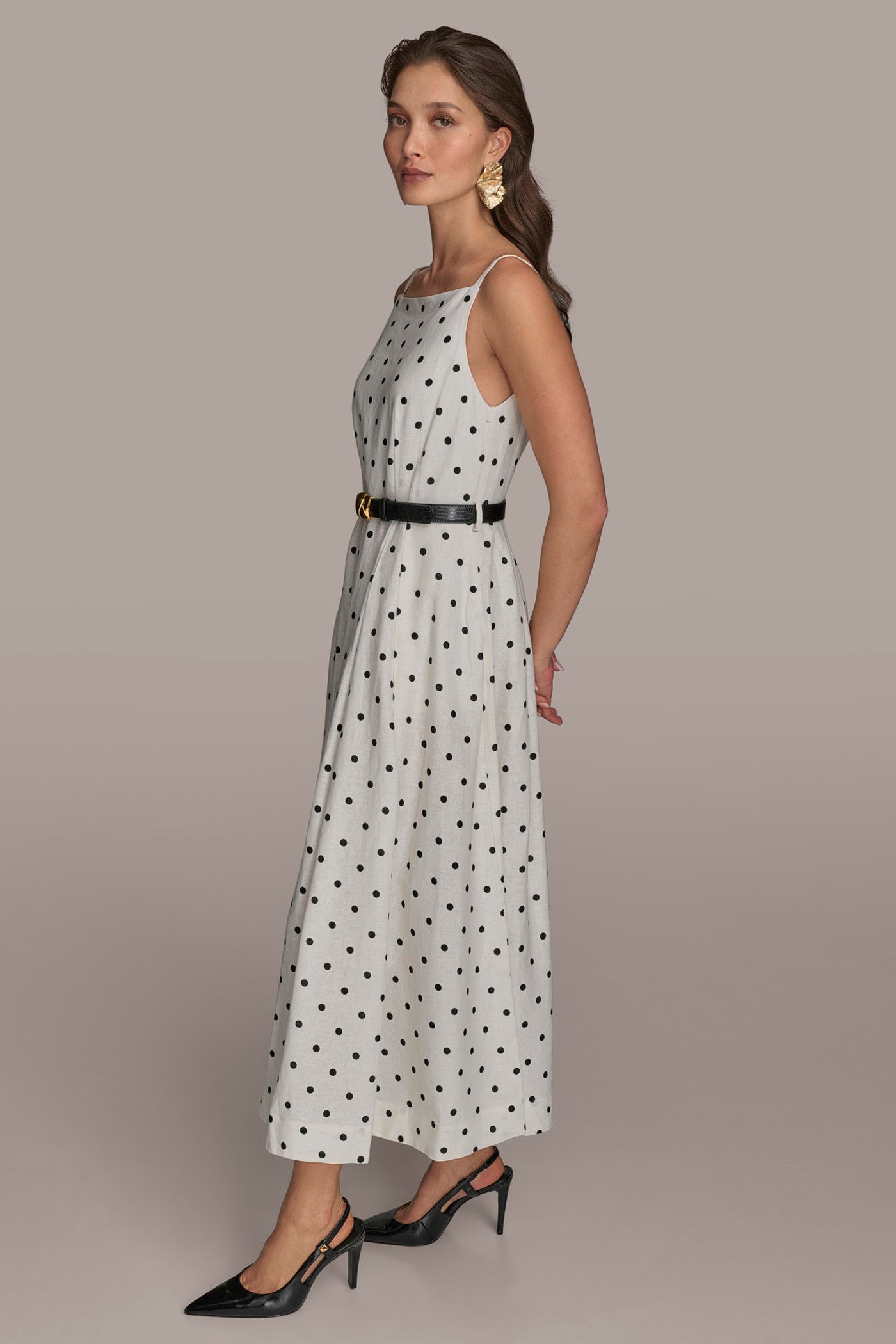 BOAT NECK POLKA DOT FIT AND FLARE MAXI VIEW 3 BOAT NECK POLKA DOT FIT AND FLARE MAXI VIEW 3