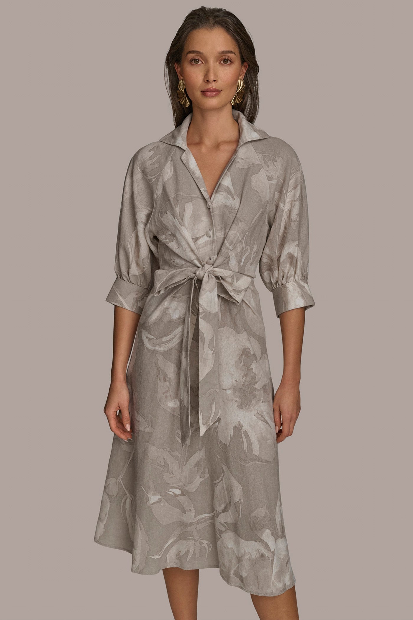 LINEN MIDI SHIRT DRESS VIEW 4 | Essential Dresses LINEN MIDI SHIRT DRESS VIEW 4 | Essential Dresses