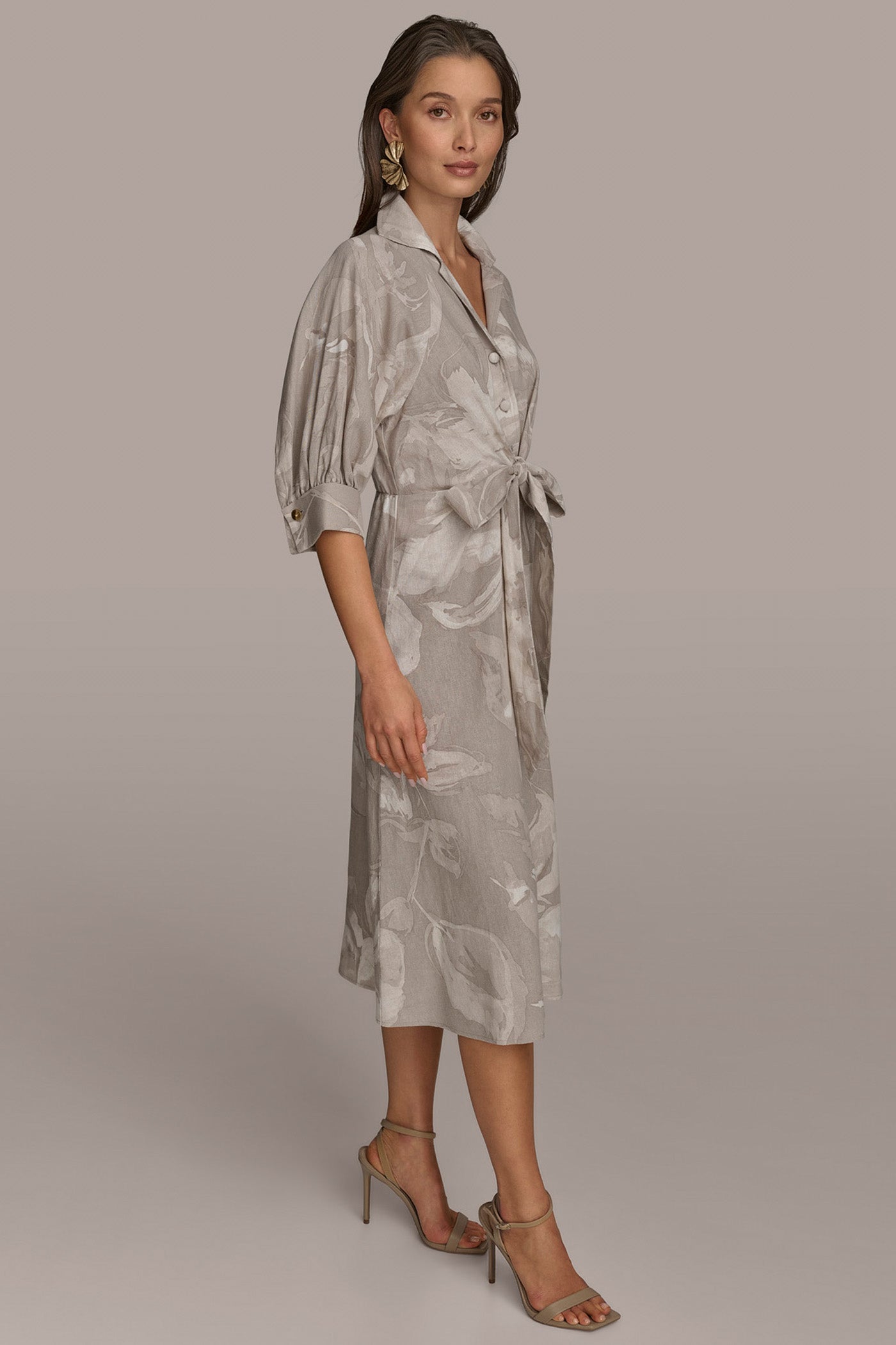 LINEN MIDI SHIRT DRESS VIEW 3 | Essential Dresses LINEN MIDI SHIRT DRESS VIEW 3 | Essential Dresses