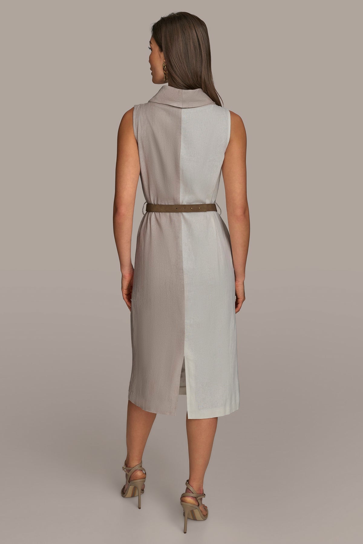 Floral Sleeveless Mock Neck Sheath Dress