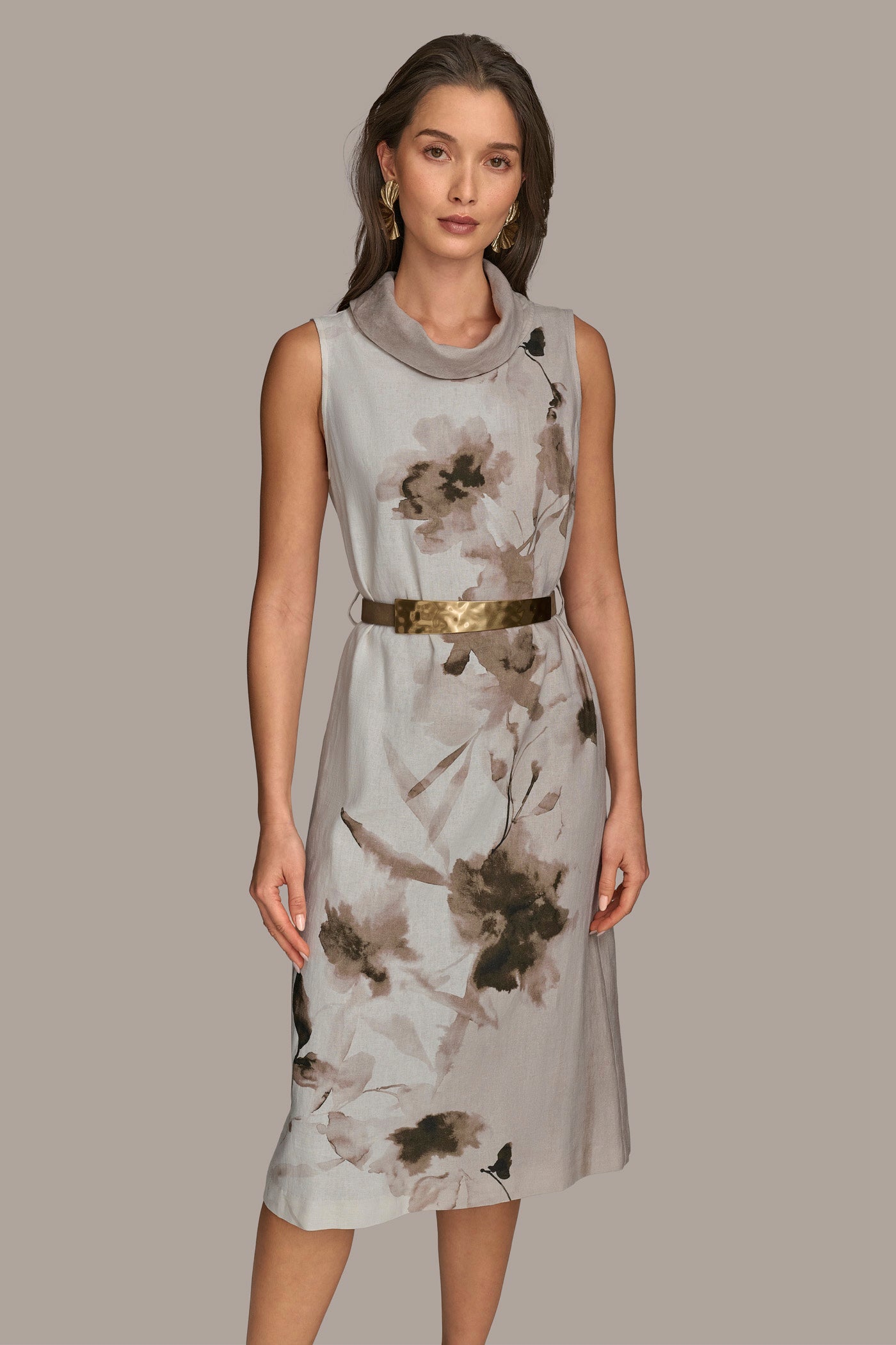 FLORAL MOCK NECK SHIFT DRESS VIEW 6 FLORAL MOCK NECK SHIFT DRESS VIEW 6