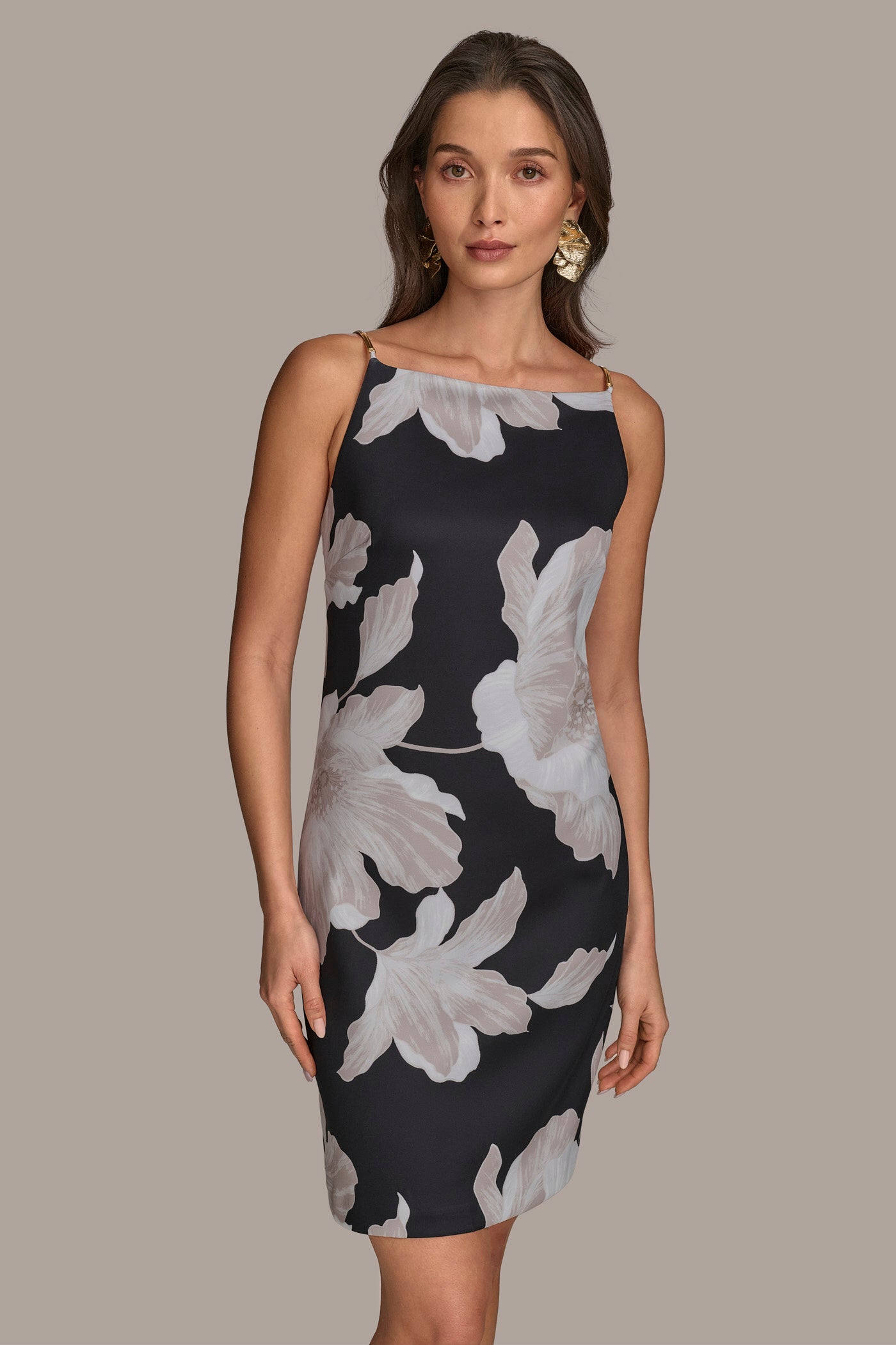 FLORAL BOAT NECK SHEATH DRESS VIEW 4 | Black Dresses FLORAL BOAT NECK SHEATH DRESS VIEW 4 | Black Dresses