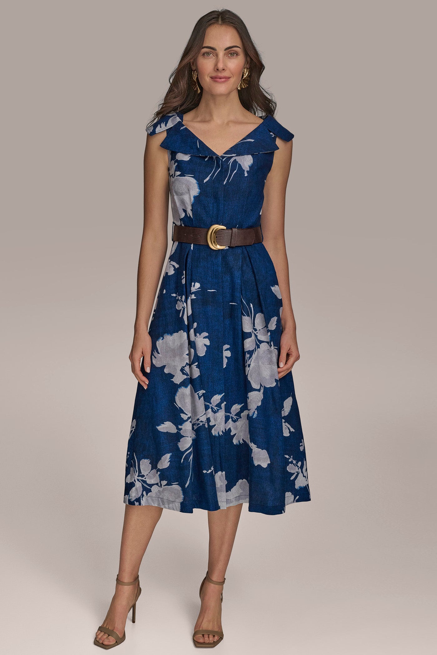 FLORAL A-LINE WITH BELT | View 1 | Essential Dresses FLORAL A-LINE WITH BELT | View 1 | Essential Dresses