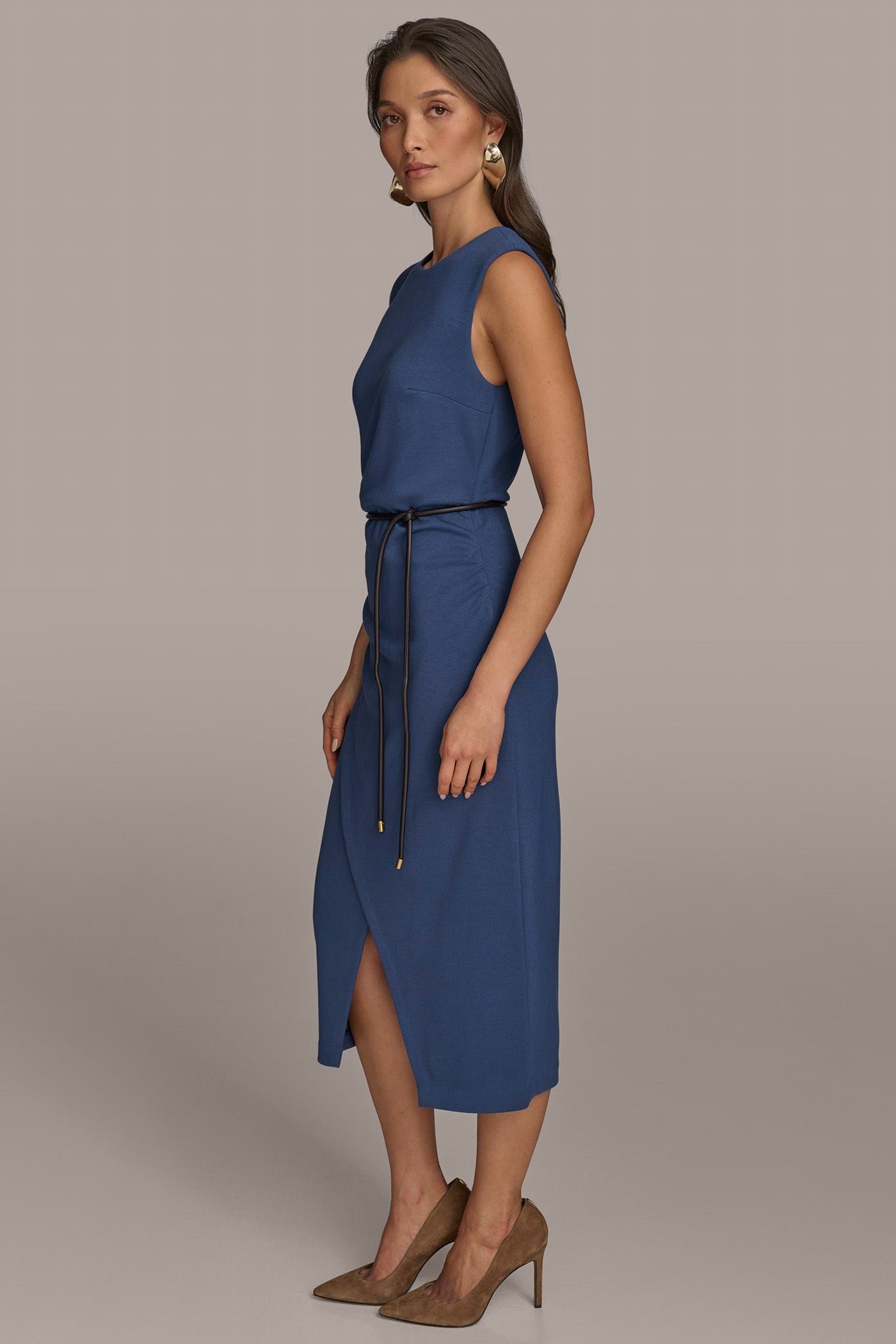 FAUX WRAP MIDI WITH LASSO BELT VIEW 3 | Sale Dresses and Jumpsuits FAUX WRAP MIDI WITH LASSO BELT VIEW 3 | Sale Dresses and Jumpsuits