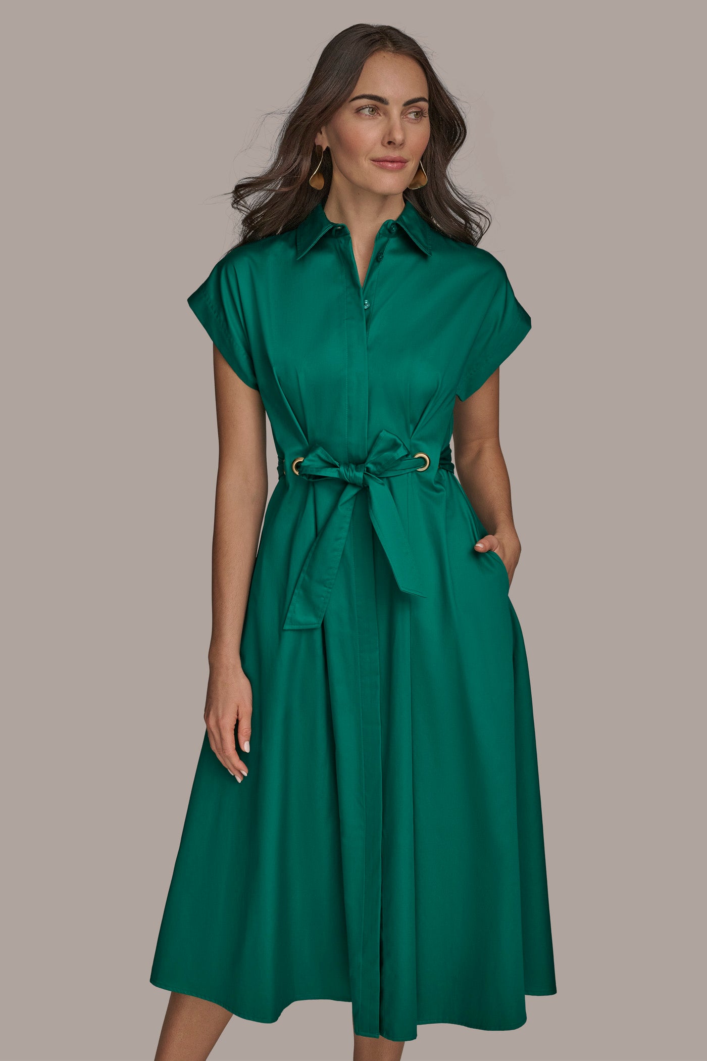 COTTON A LINE MIDI DRESS VIEW 4 | SALE COTTON A LINE MIDI DRESS VIEW 4 | SALE