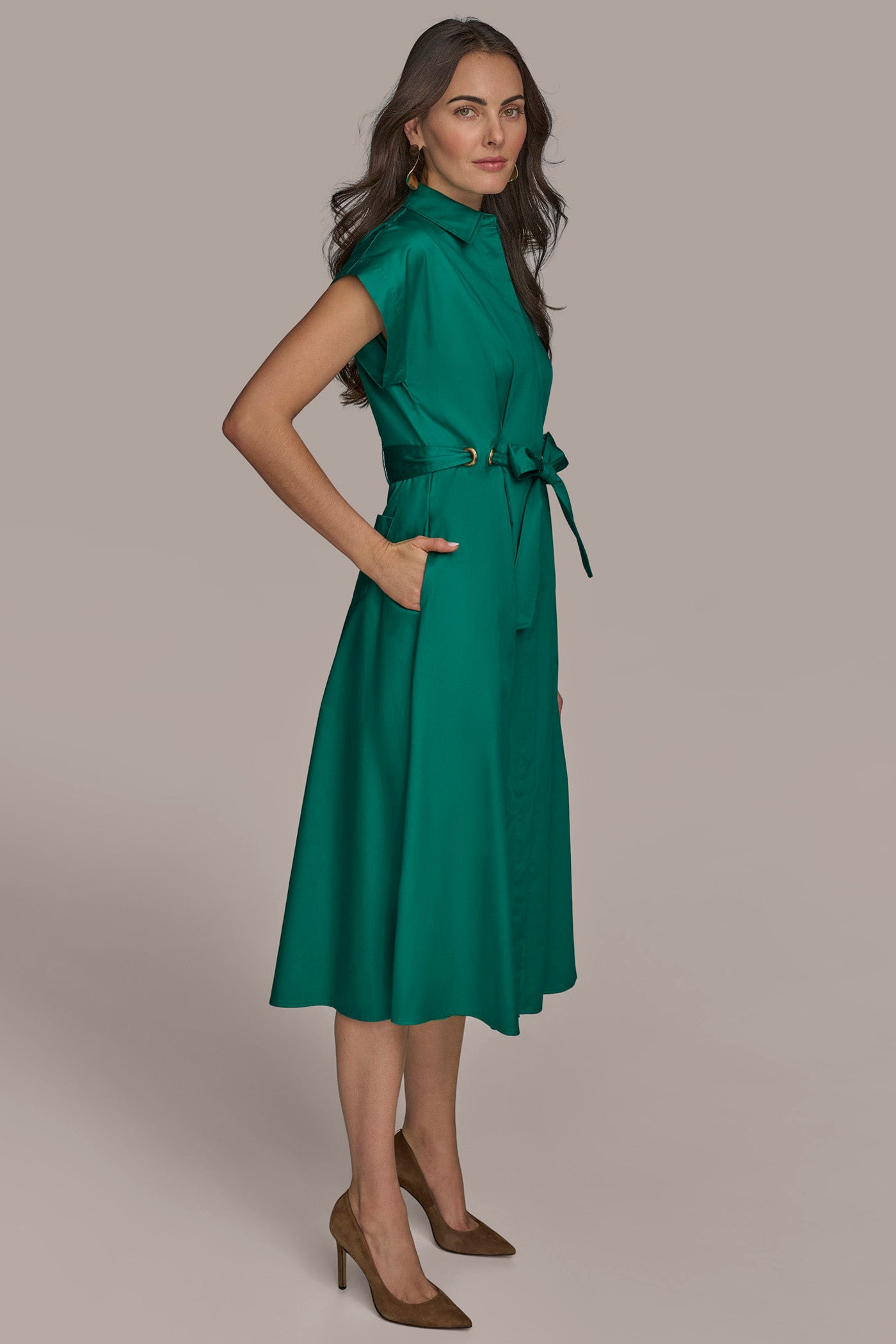 COTTON A LINE MIDI DRESS VIEW 3 | SALE COTTON A LINE MIDI DRESS VIEW 3 | SALE