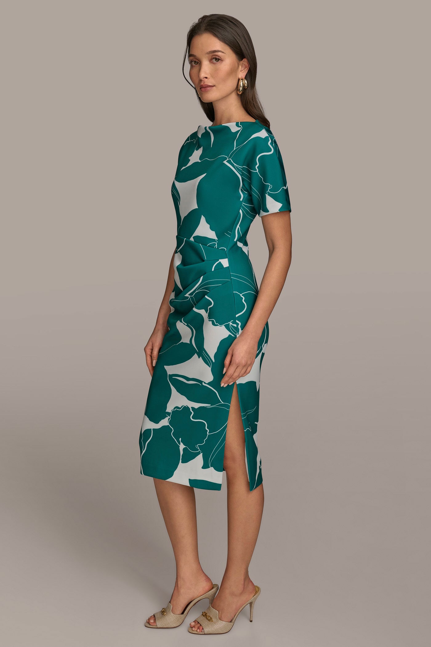 SHORT SLEEVE SCUBA MIDI SHEATH VIEW 6 | Clothing SHORT SLEEVE SCUBA MIDI SHEATH VIEW 6 | Clothing