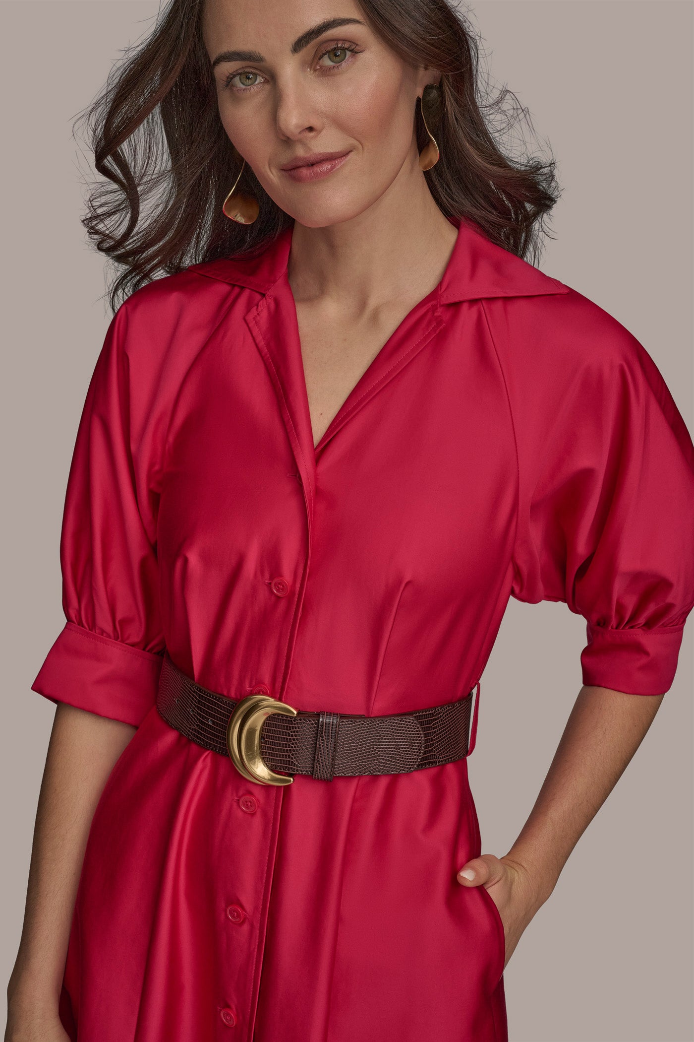 BELTED COTTON MIDI SHIRT DRESS VIEW 6 | SALE BELTED COTTON MIDI SHIRT DRESS VIEW 6 | SALE