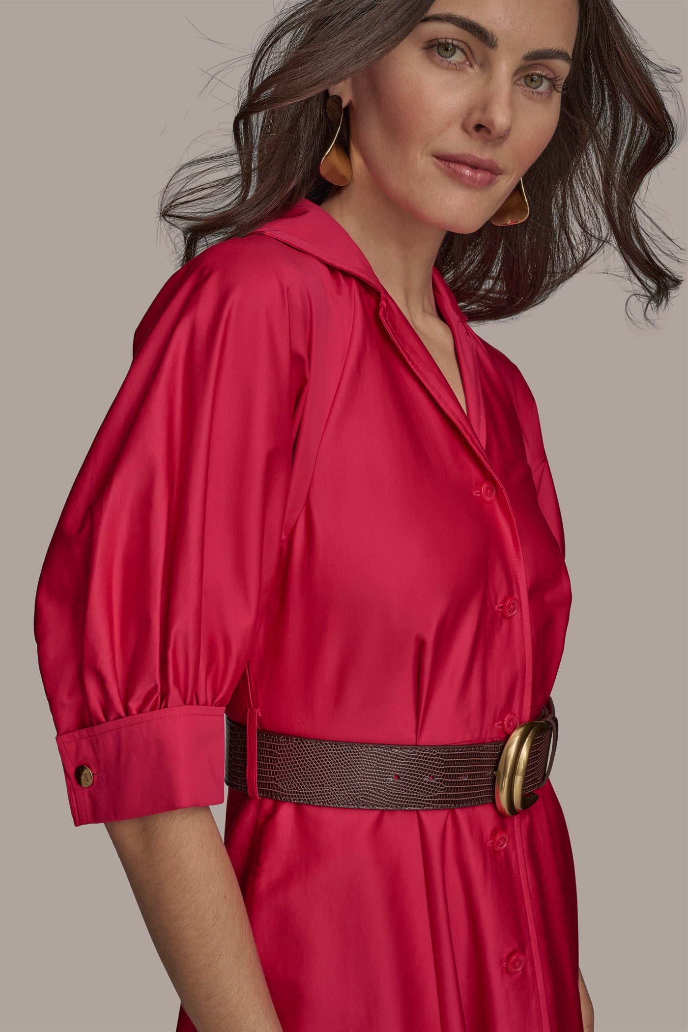 BELTED COTTON MIDI SHIRT DRESS VIEW 5 | SALE BELTED COTTON MIDI SHIRT DRESS VIEW 5 | SALE