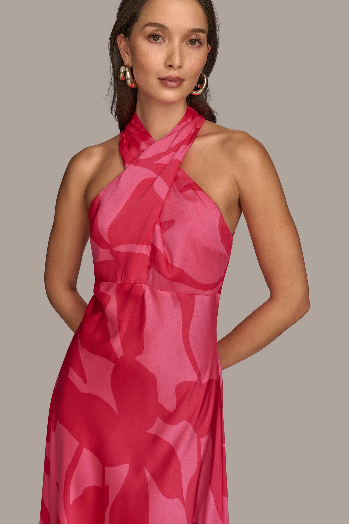 CROSS-FRONT MIDI HALTER DRESS VIEW 6 | Welcome Code Exclusions CROSS-FRONT MIDI HALTER DRESS VIEW 6 | Welcome Code Exclusions