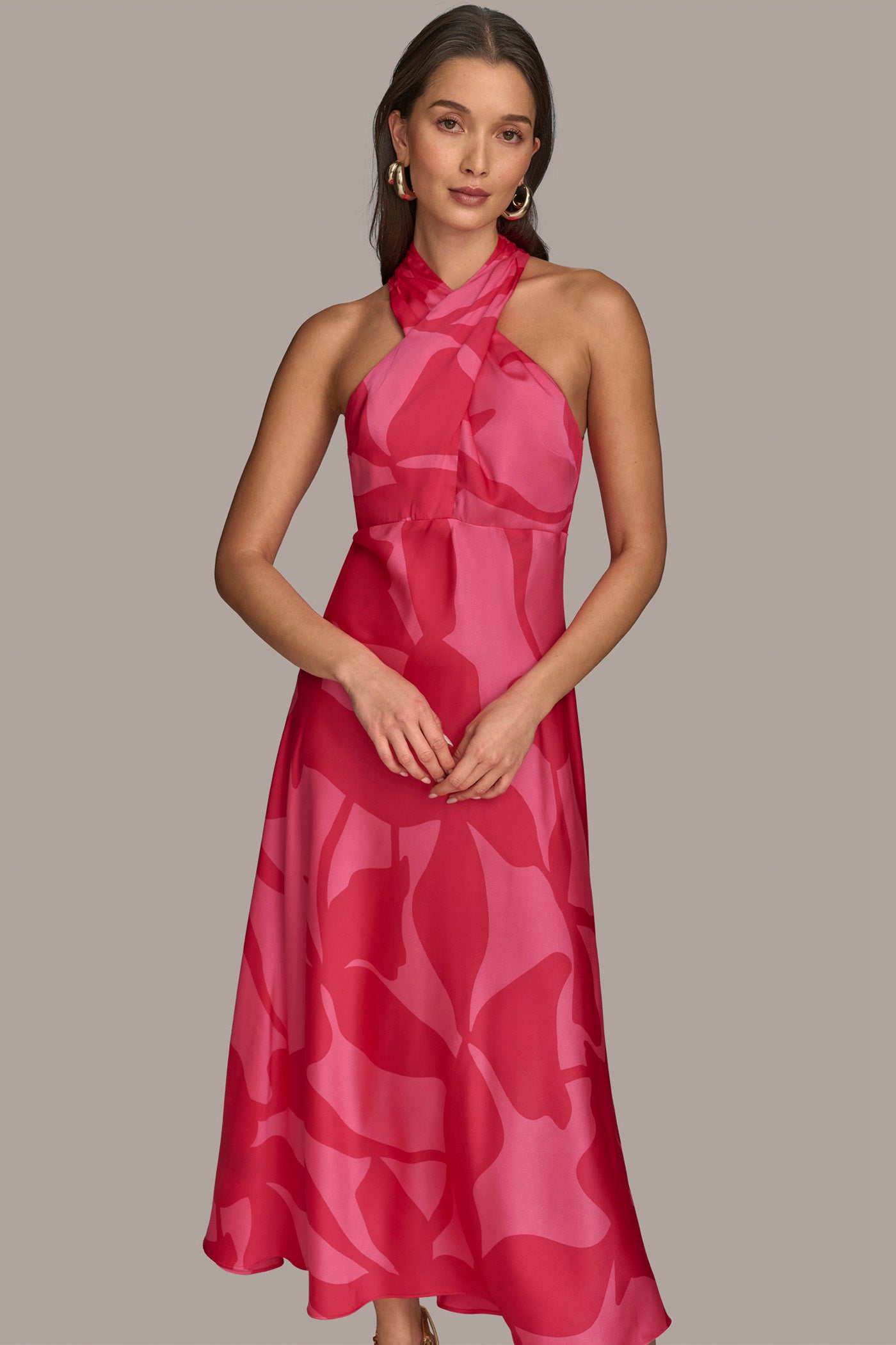CROSS-FRONT MIDI HALTER DRESS VIEW 4 | Welcome Code Exclusions CROSS-FRONT MIDI HALTER DRESS VIEW 4 | Welcome Code Exclusions