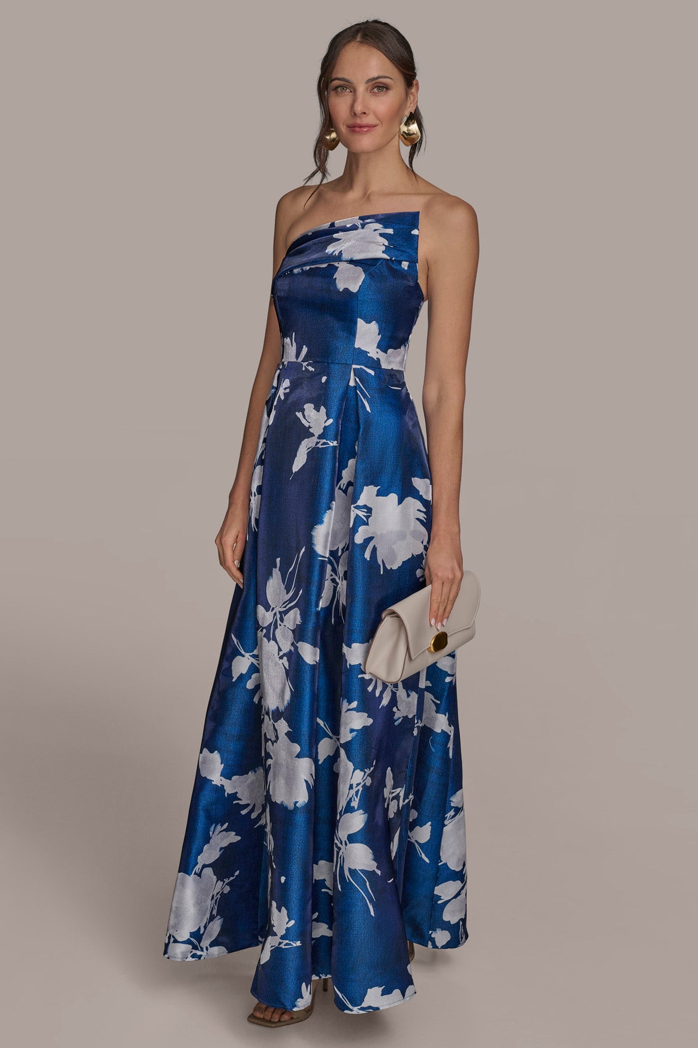ASYMMETRIC FLORAL MIKADO BALL GOWN VIEW 5 ASYMMETRIC FLORAL MIKADO BALL GOWN VIEW 5