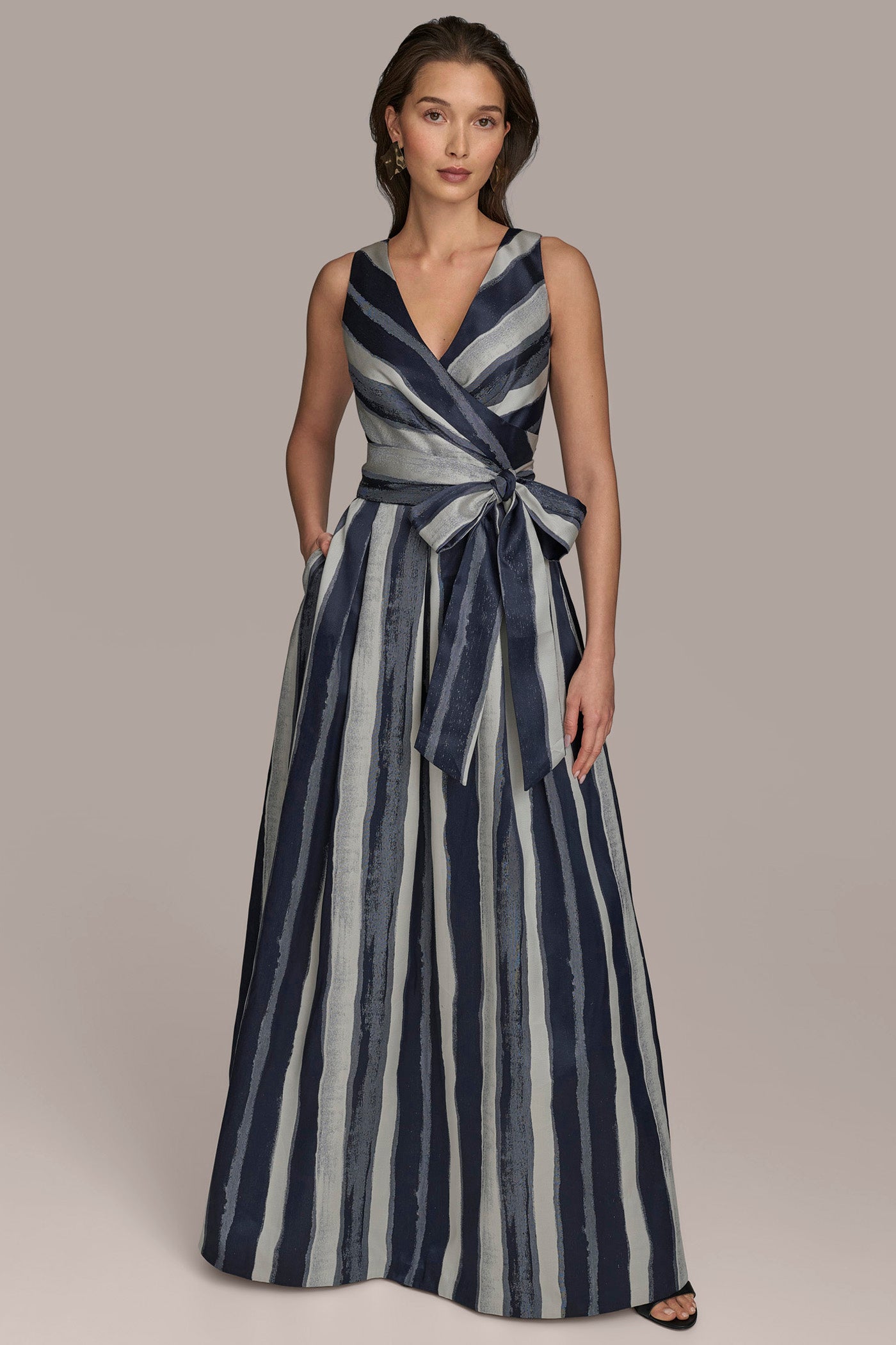 STRIPED WRAP BALL GOWN | View 1 | Ball Gowns STRIPED WRAP BALL GOWN | View 1 | Ball Gowns