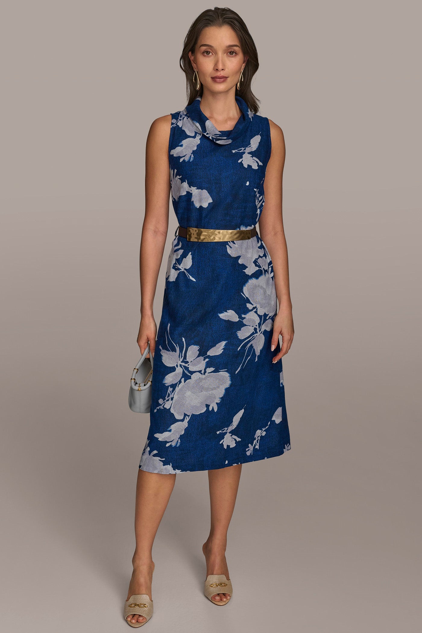 FLORAL MOCK NECK SHIFT DRESS | View 1 | Essential Dresses FLORAL MOCK NECK SHIFT DRESS | View 1 | Essential Dresses