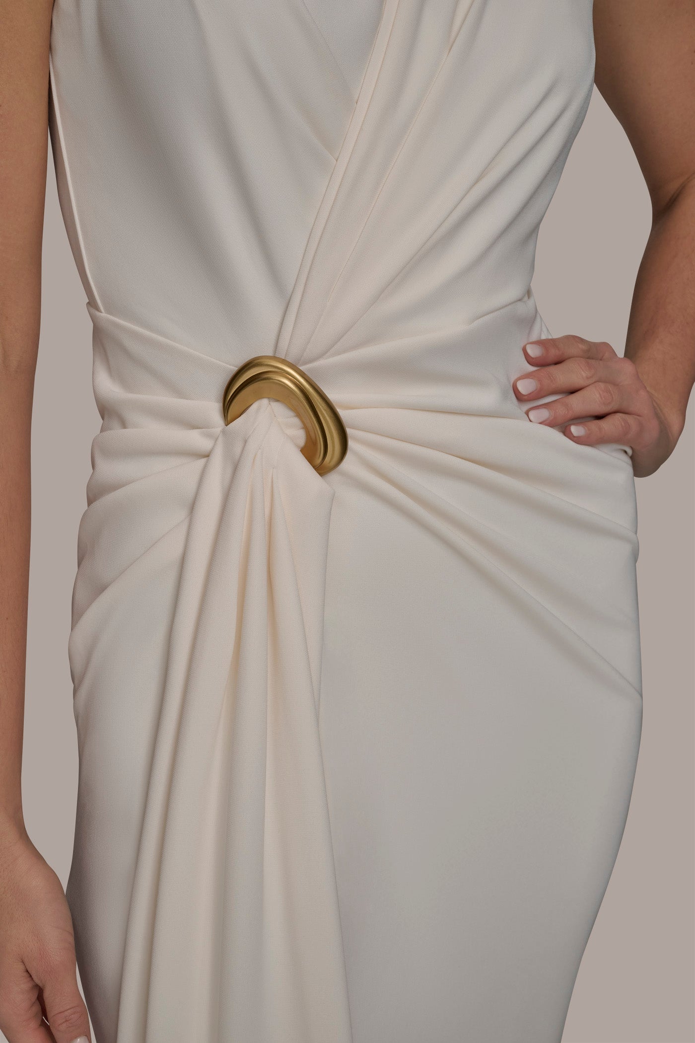 V-NECK WRAP-EFFECT GOWN VIEW 8 | Dresses & Jumpsuits V-NECK WRAP-EFFECT GOWN VIEW 8 | Dresses & Jumpsuits