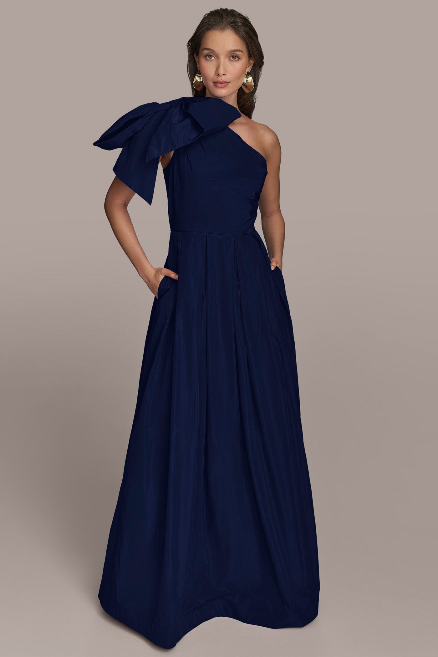 ONE-SHOULDER BOW-EMBELLISHED BALL GOWN | View 1 | Evening & Formal ONE-SHOULDER BOW-EMBELLISHED BALL GOWN | View 1 | Evening & Formal
