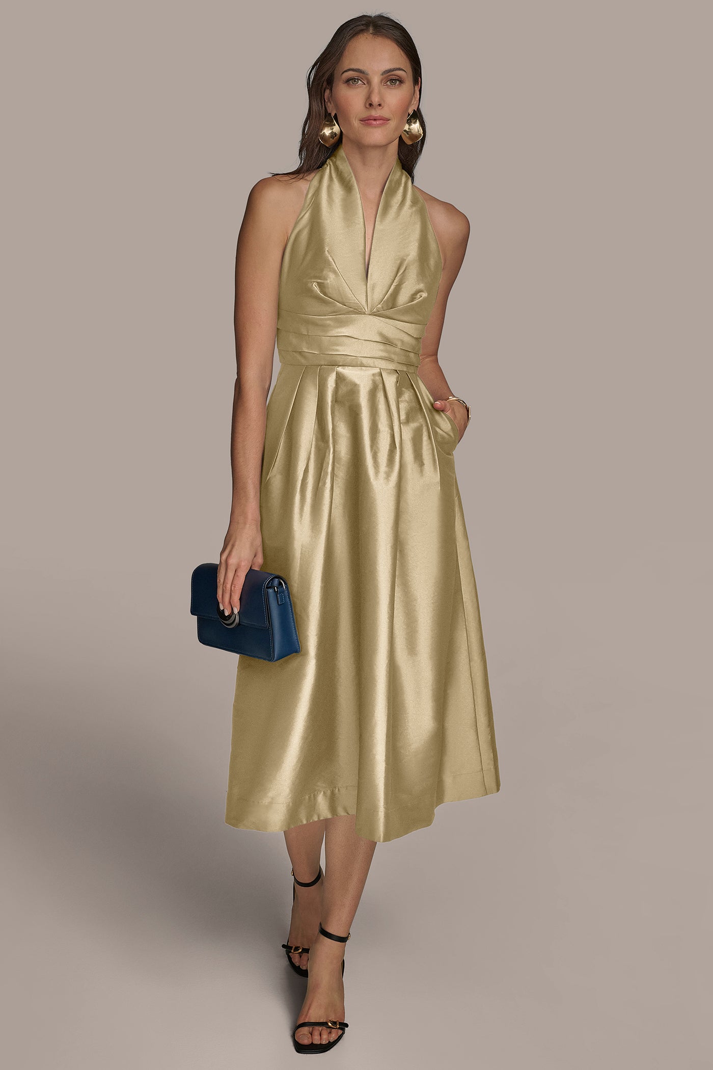 HALTER NECK A LINE COCKTAIL DRESS VIEW 4 HALTER NECK A LINE COCKTAIL DRESS VIEW 4