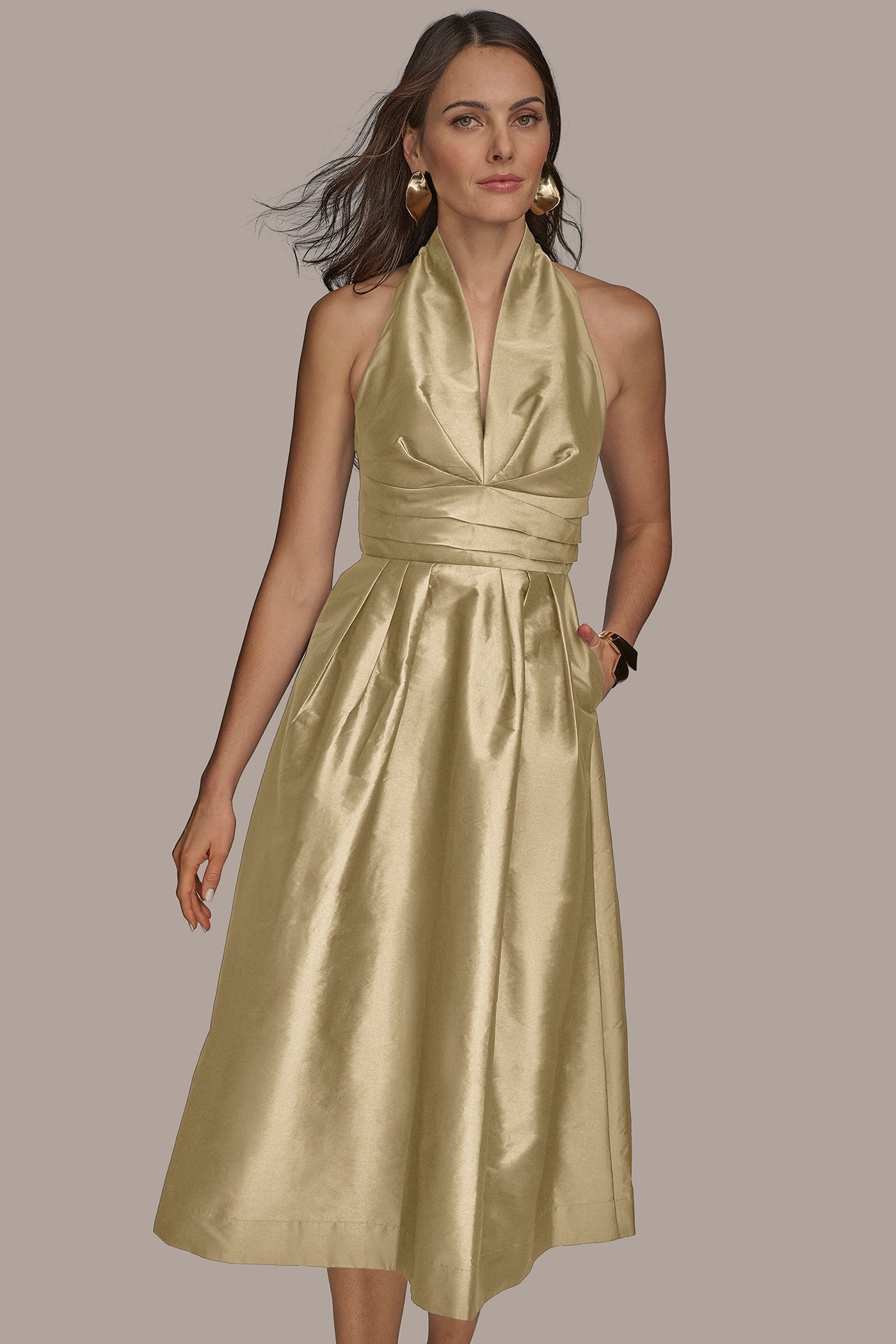 HALTER NECK A LINE COCKTAIL DRESS VIEW 5 HALTER NECK A LINE COCKTAIL DRESS VIEW 5