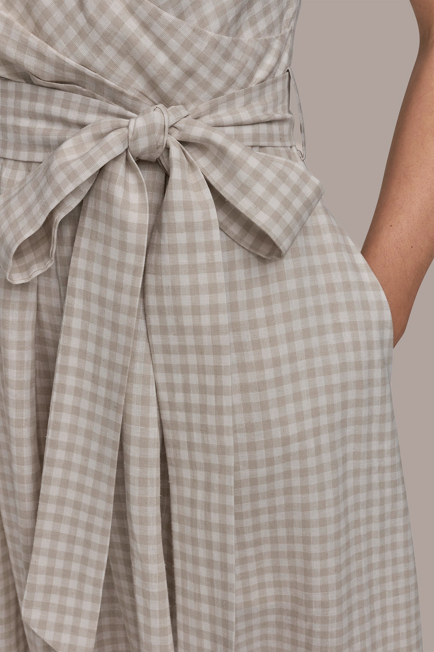 LINEN FIT AND FLARE DRESS VIEW 5 LINEN FIT AND FLARE DRESS VIEW 5