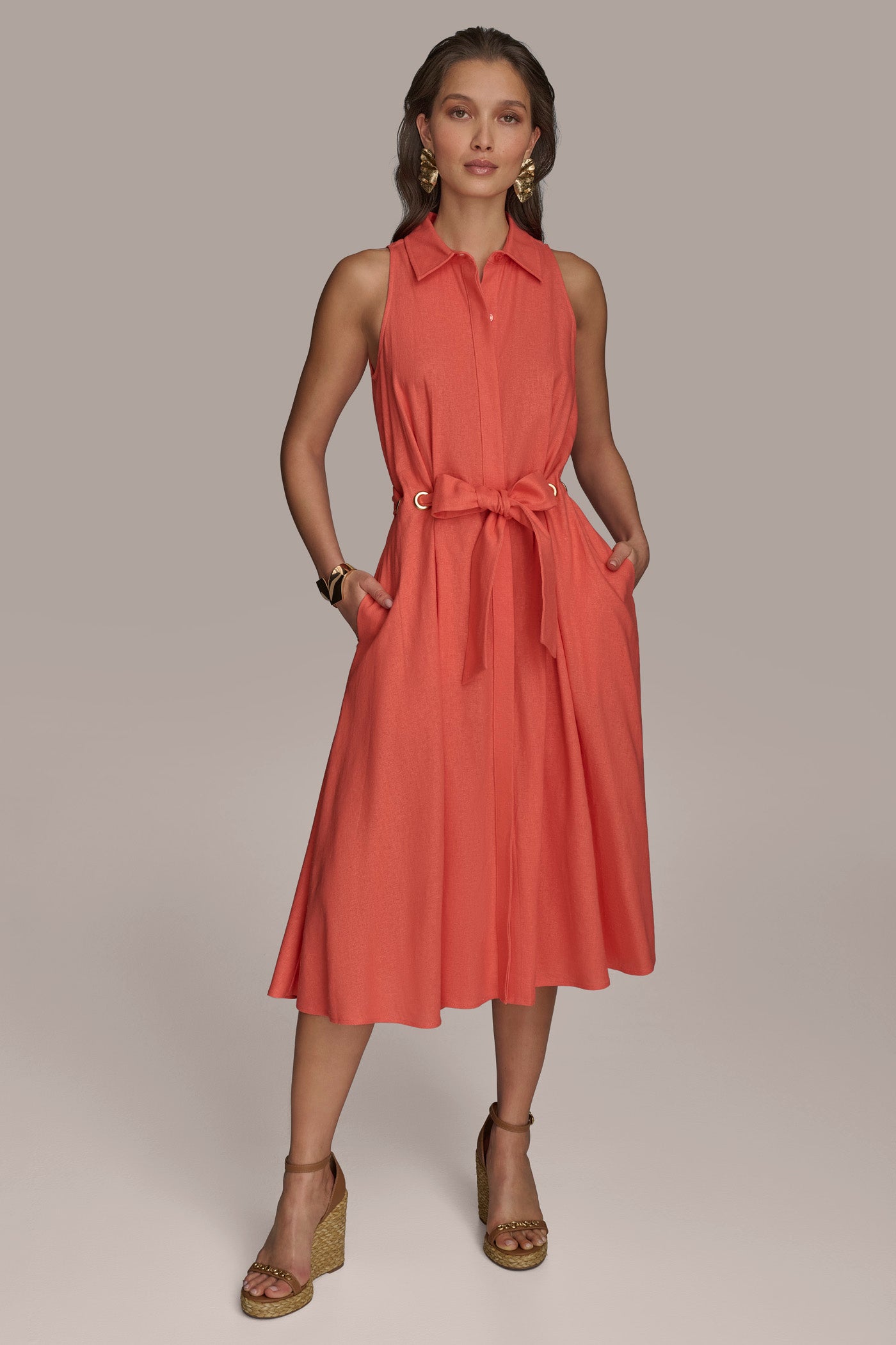 A LINE MIDI SHIRT DRESS VIEW 3 A LINE MIDI SHIRT DRESS VIEW 3