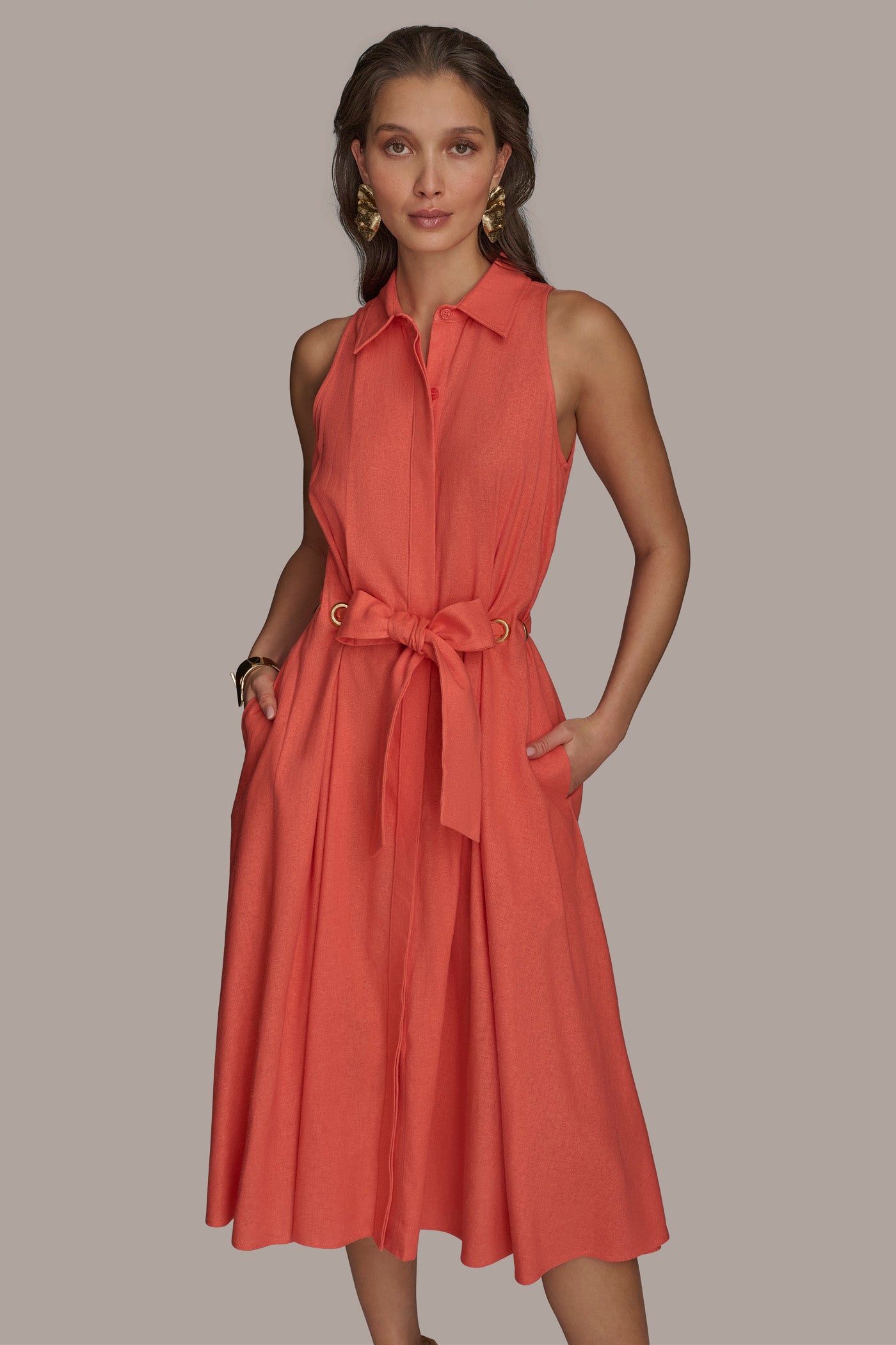 A LINE MIDI SHIRT DRESS VIEW 7 A LINE MIDI SHIRT DRESS VIEW 7