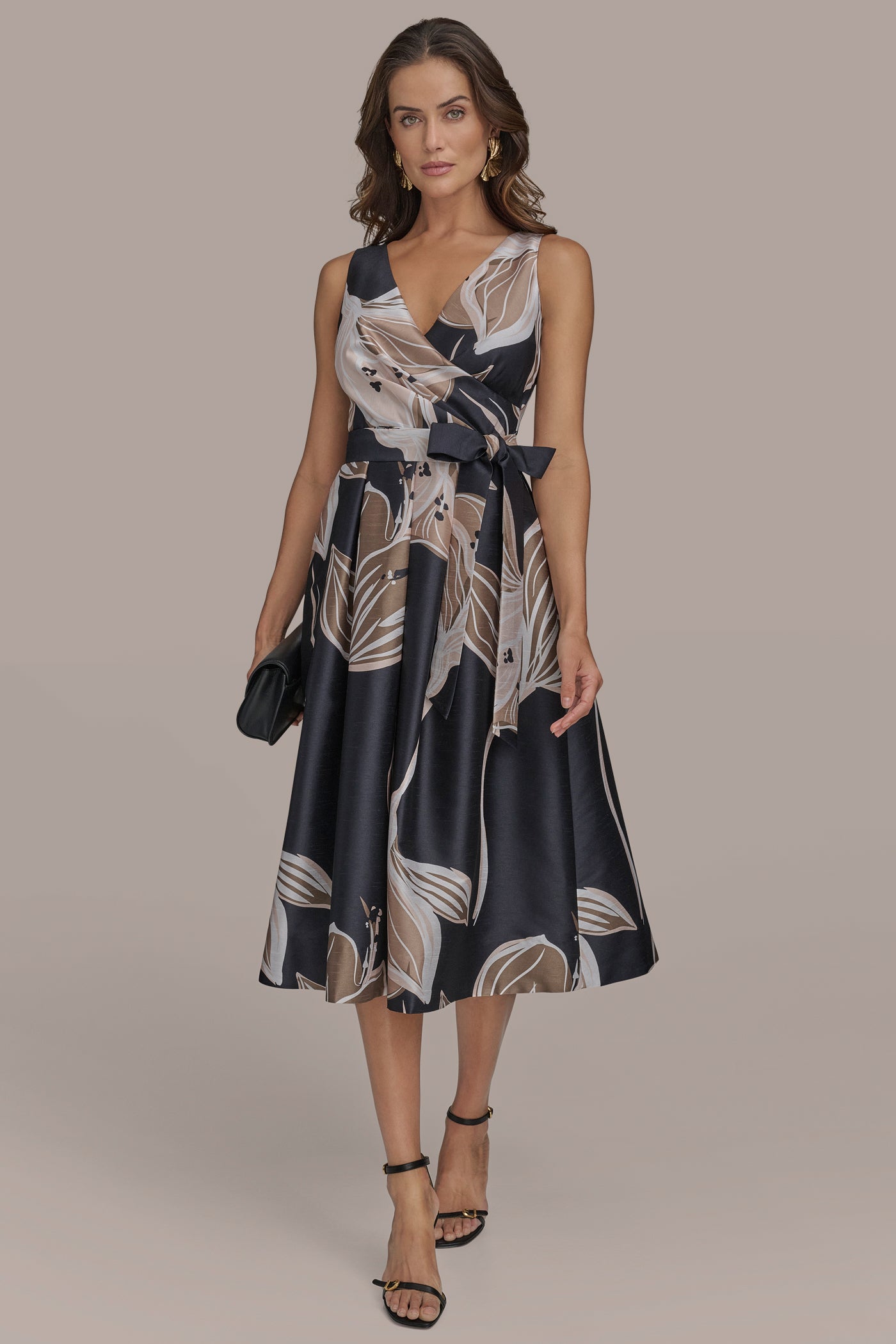 FLORAL FIT AND FLARE COCKTAIL DRESS VIEW 4 FLORAL FIT AND FLARE COCKTAIL DRESS VIEW 4
