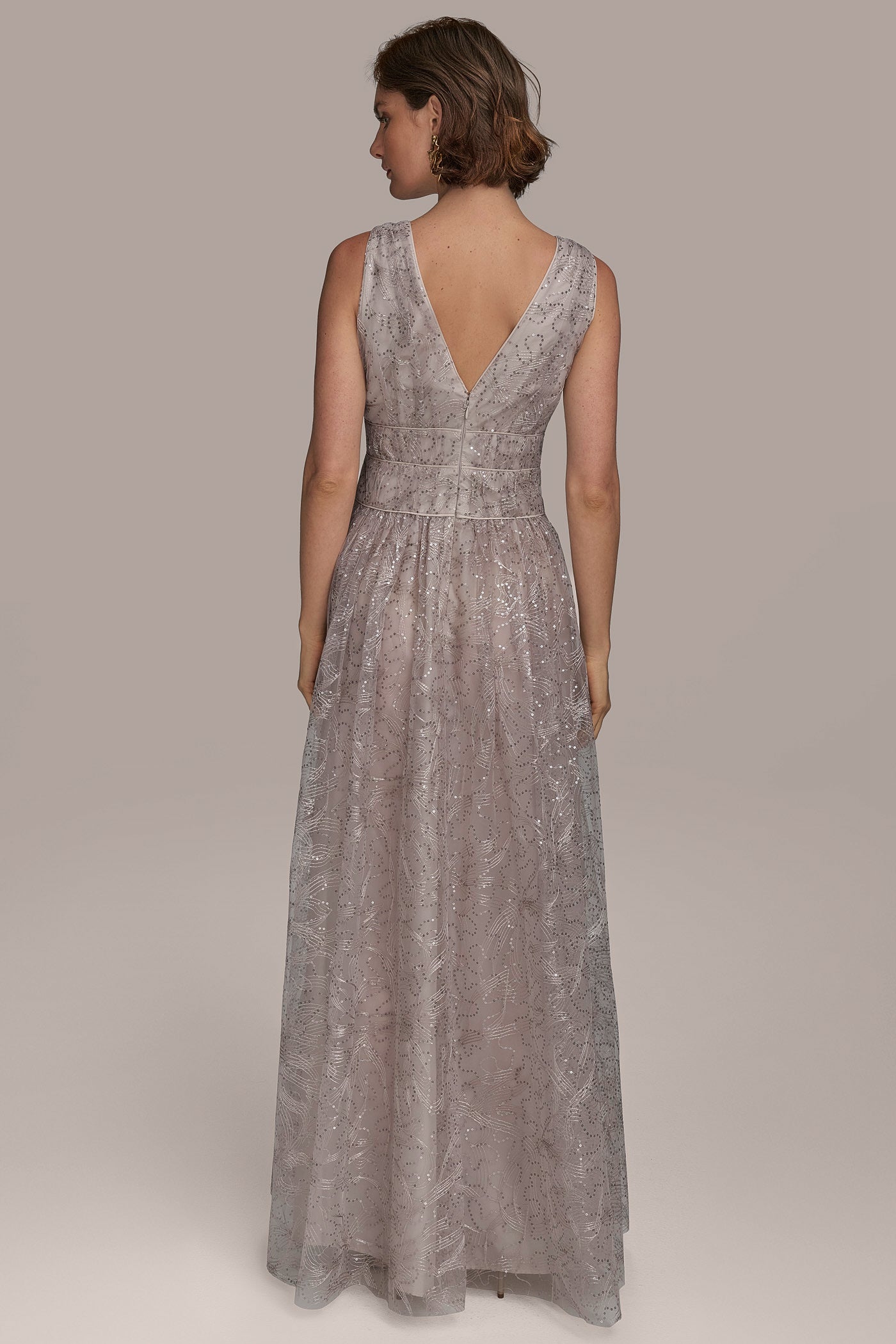 V NECK EMBROIDERED TULLE BALL GOWN | View 2 | Formal & Black Tie V NECK EMBROIDERED TULLE BALL GOWN | View 2 | Formal & Black Tie